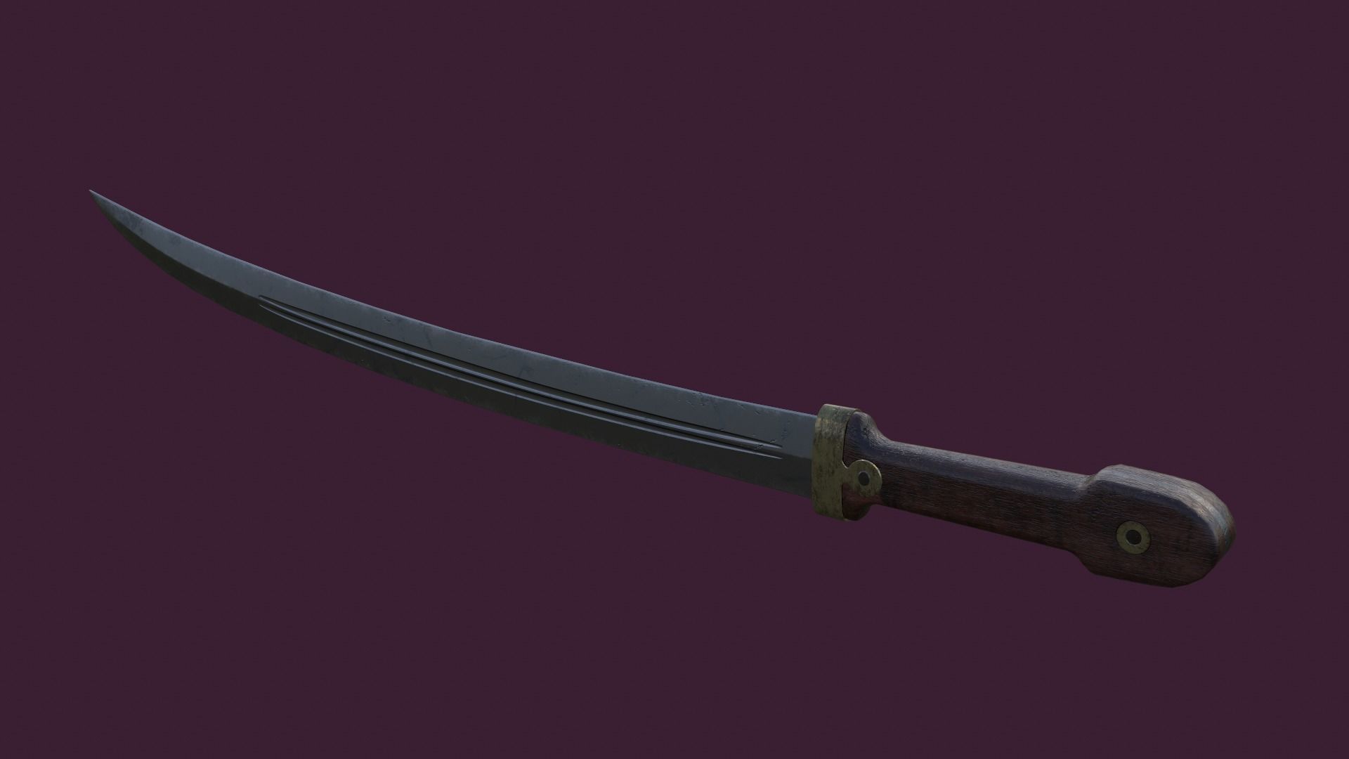 Russian WWI Bebut Kindjal Short Sword M1907 Low-poly 3D model_7