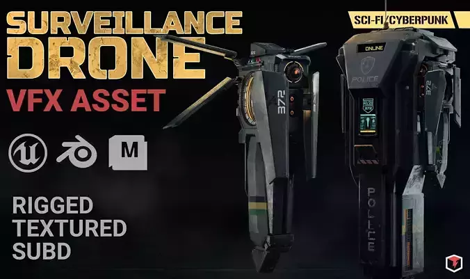 Surveillance Drone 3D model Surveillance Drone 3D model