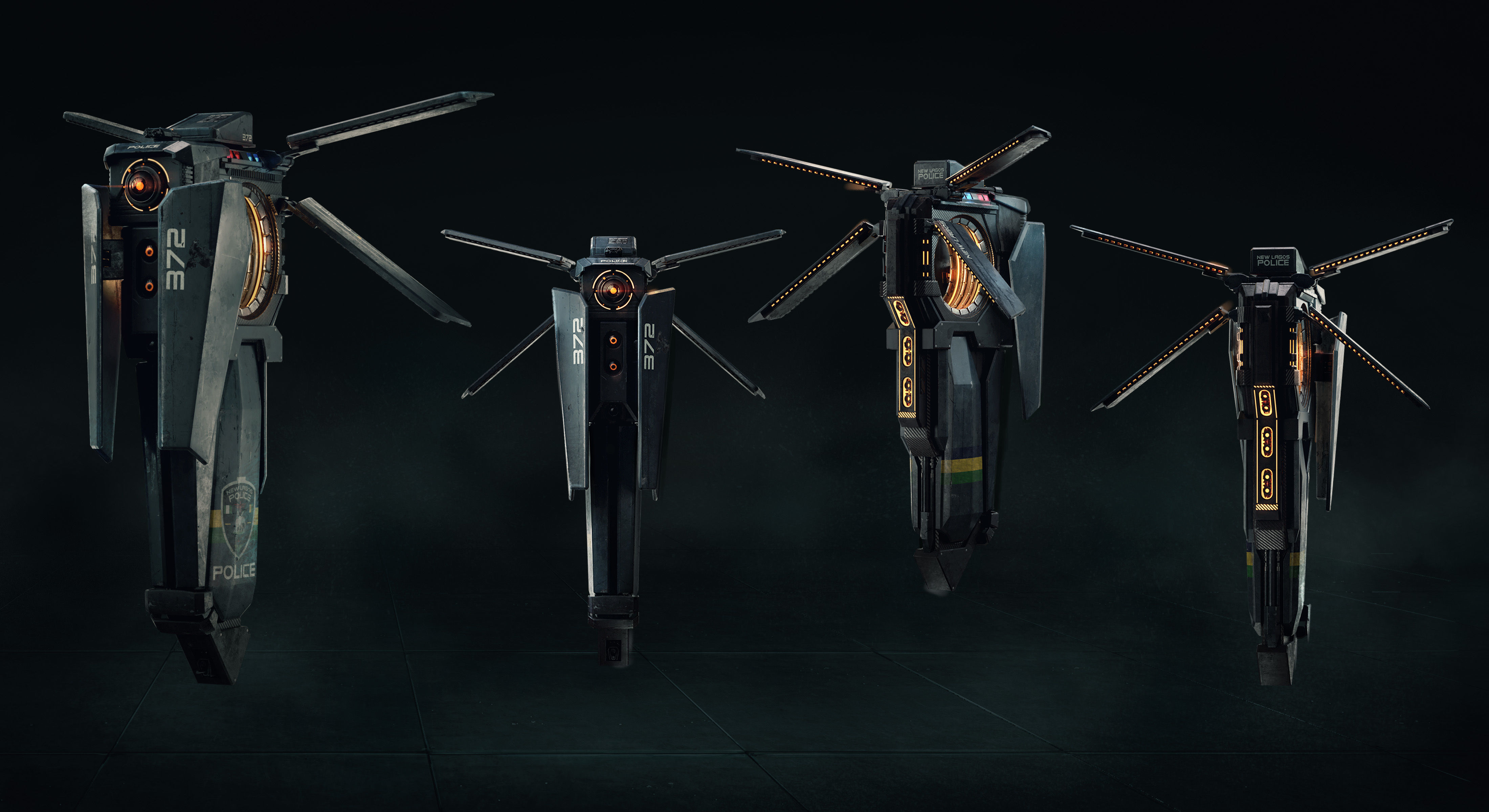 Surveillance Drone 3D model_2
