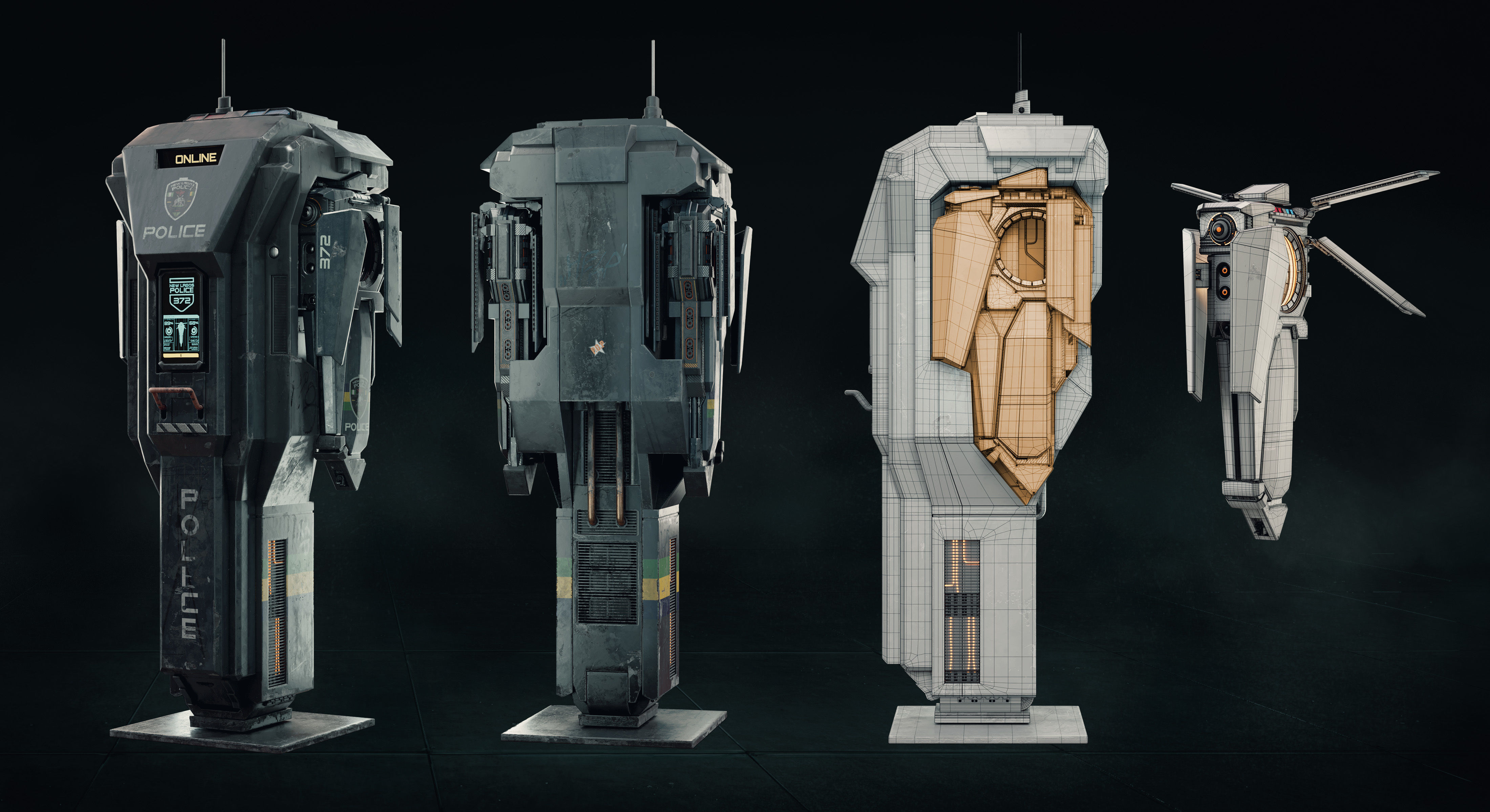 Surveillance Drone 3D model_4