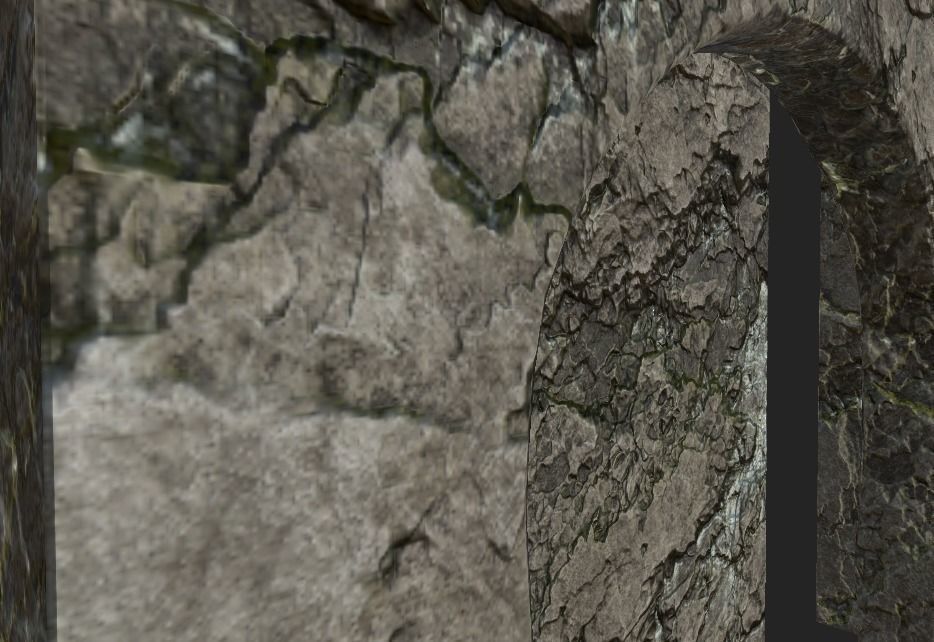 Cave Wall Low-poly 3D model_3