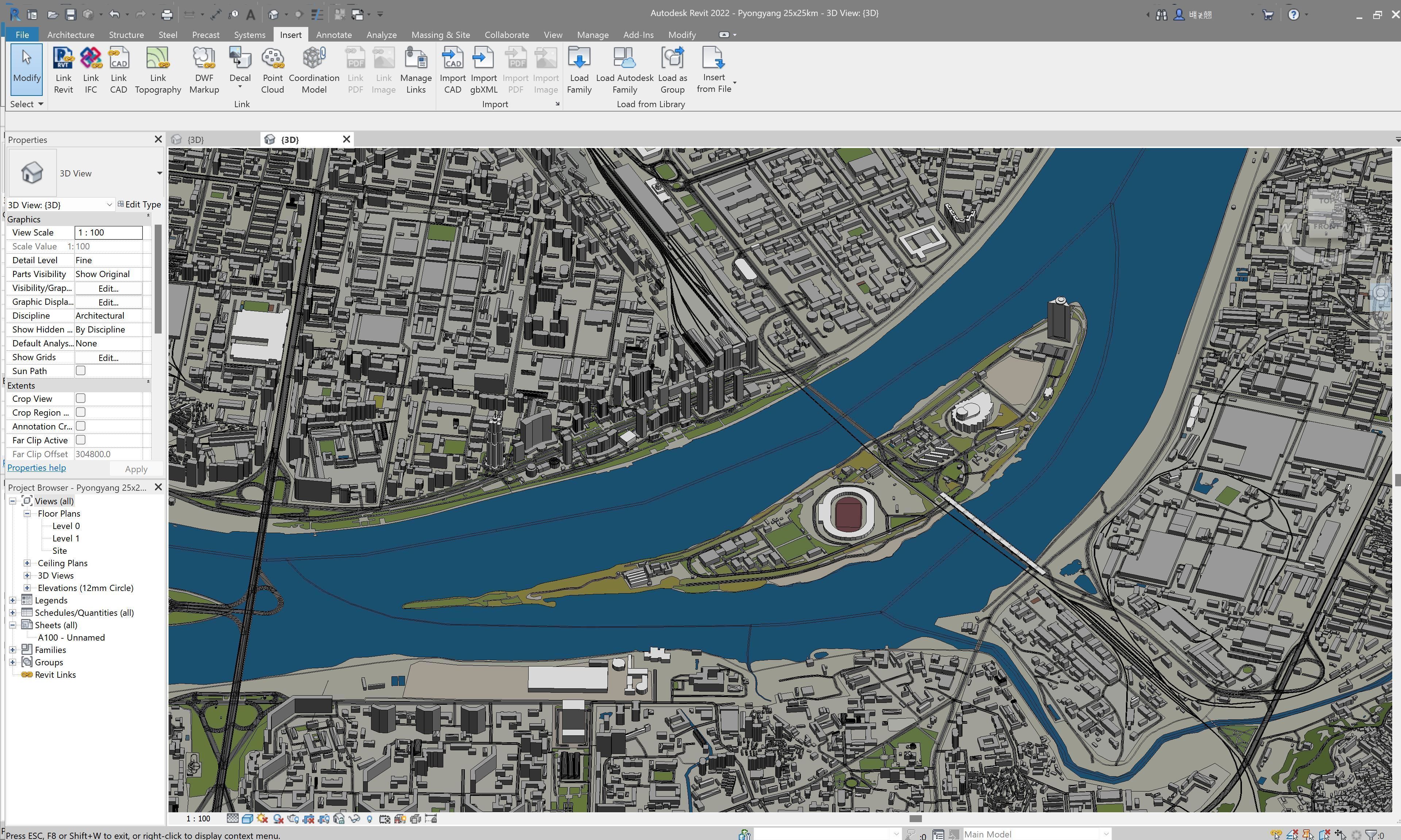 Pyongyang - 3D City Model Low-poly 3D model_23