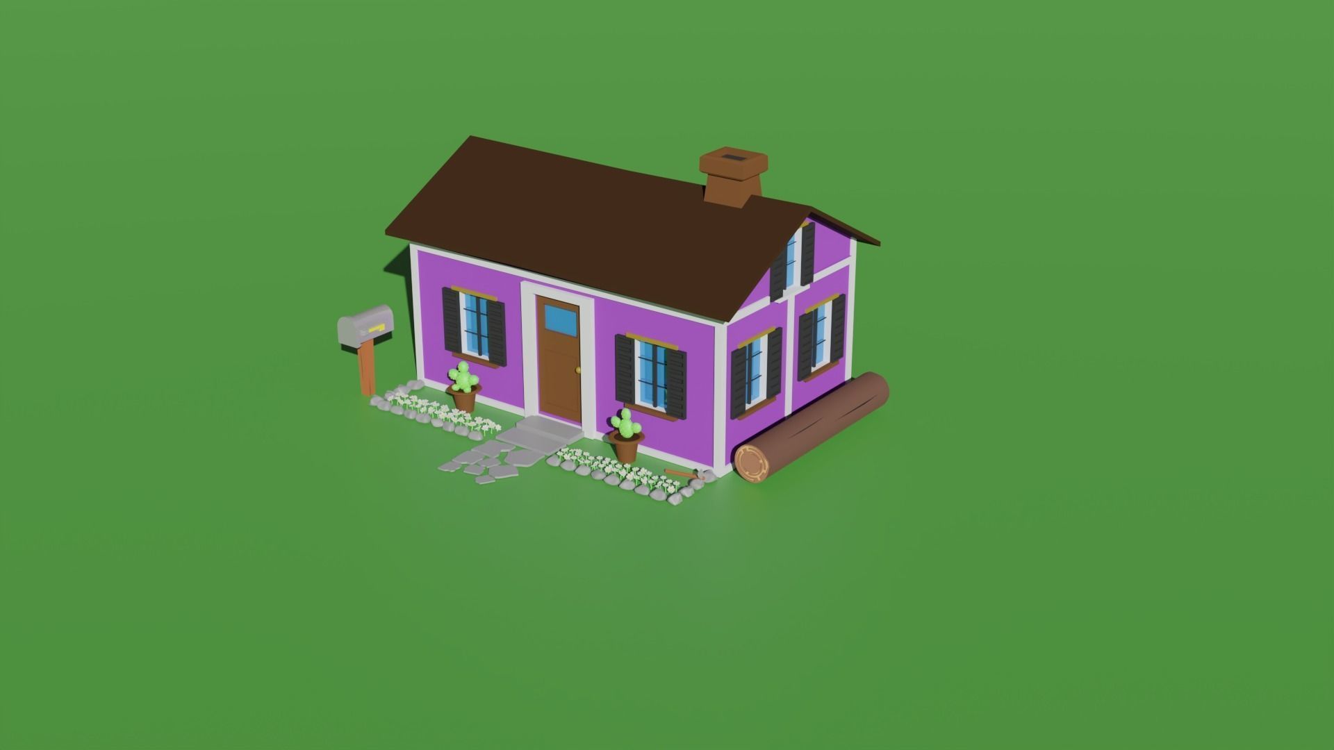 Low Poly Farm Package Low-poly 3D model_4