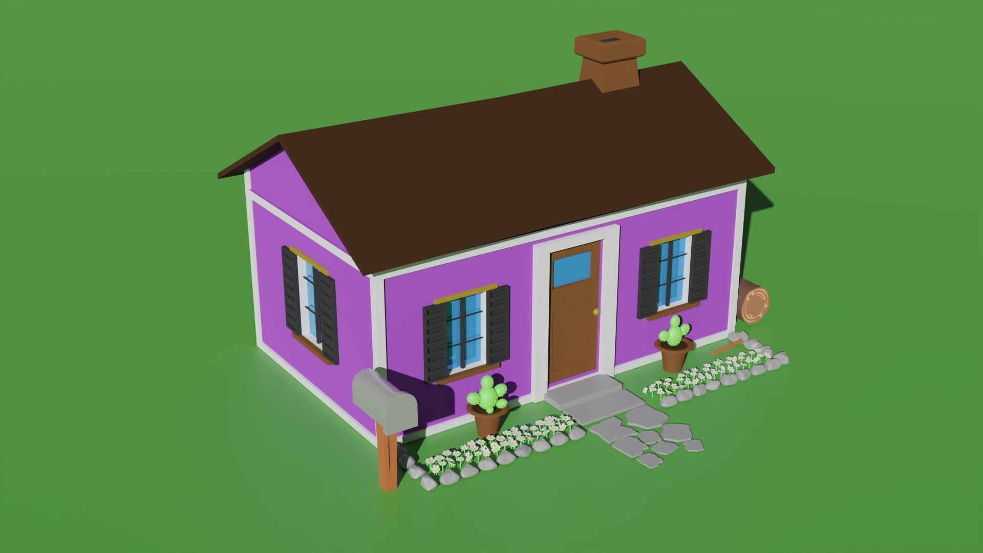 Low Poly Farm Package Low-poly 3D model_5