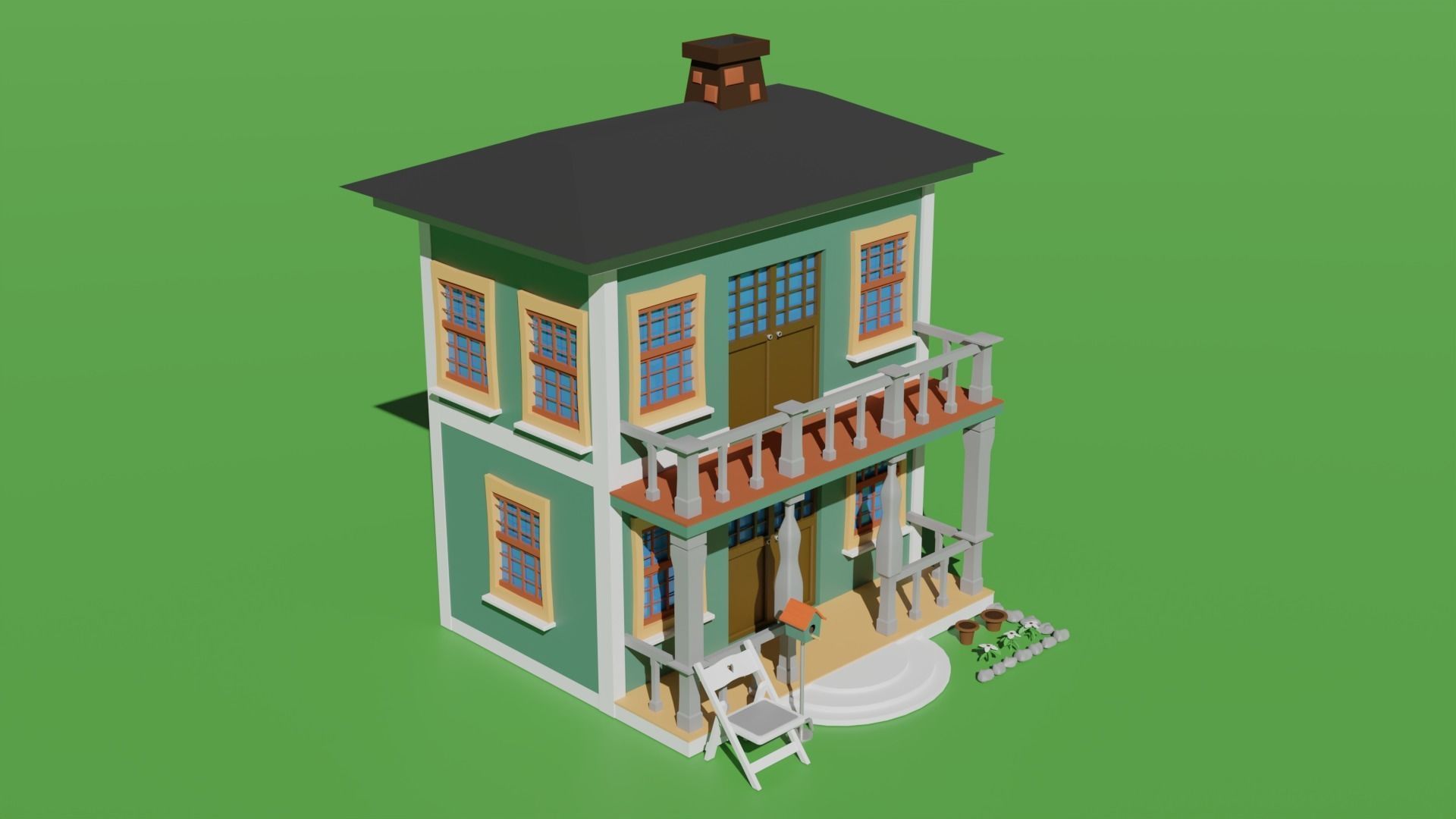 Low Poly Farm Package Low-poly 3D model_7