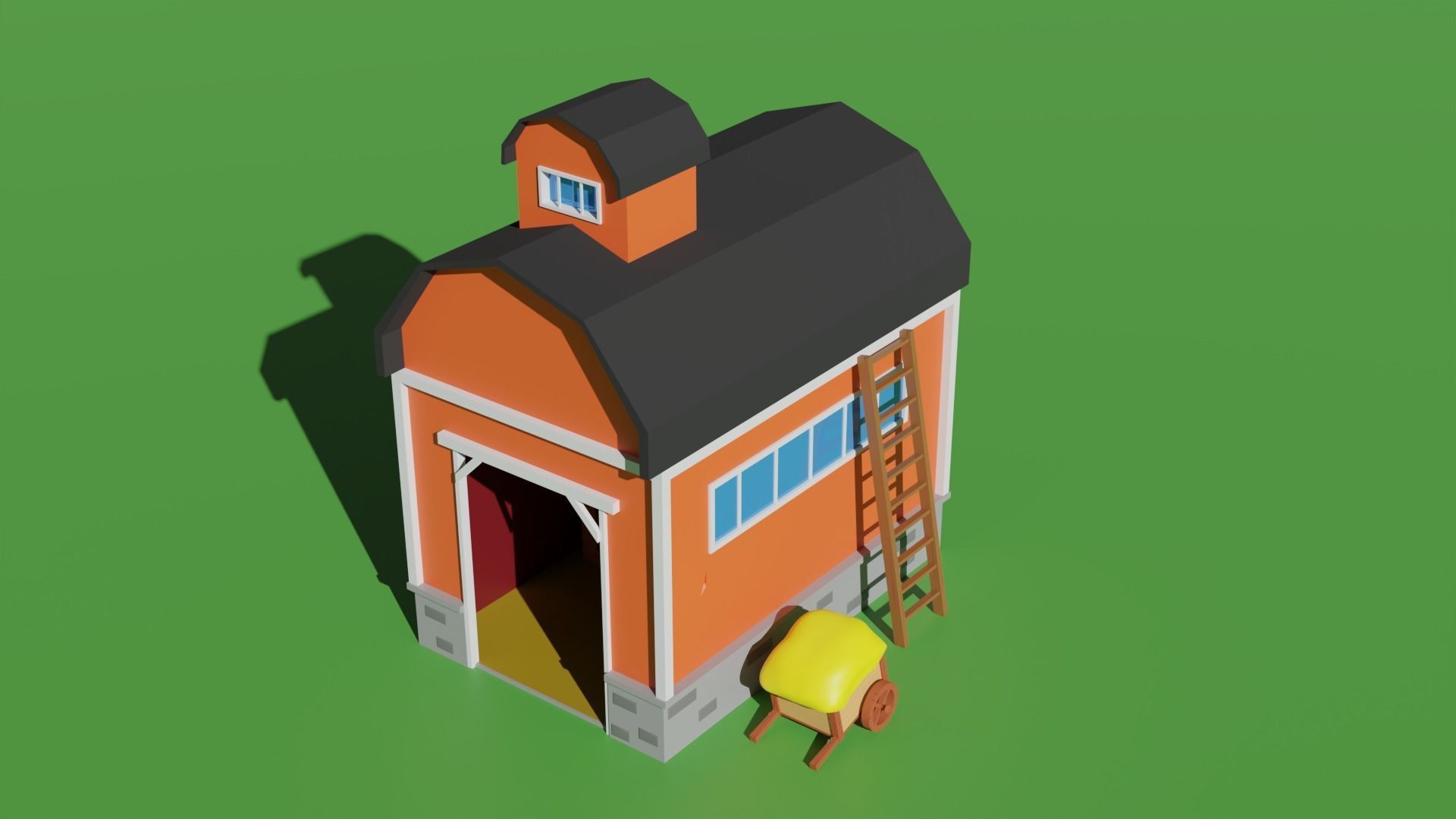 Low Poly Farm Package Low-poly 3D model_10
