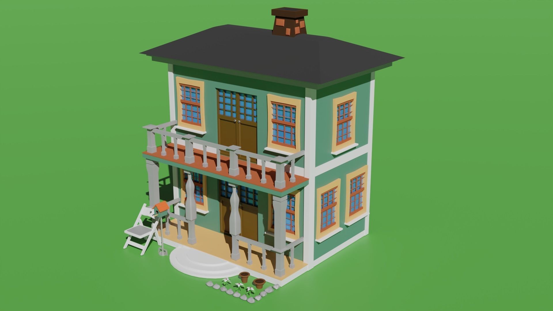 Low Poly Farm Package Low-poly 3D model_6