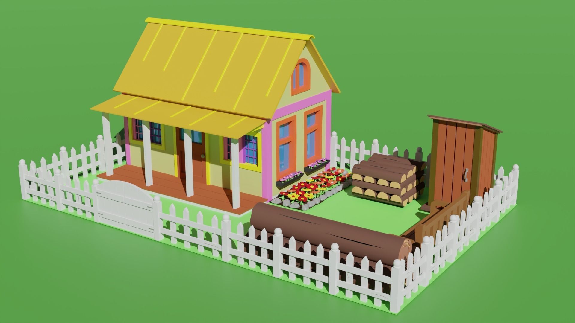 Low Poly Farm Package Low-poly 3D model_8