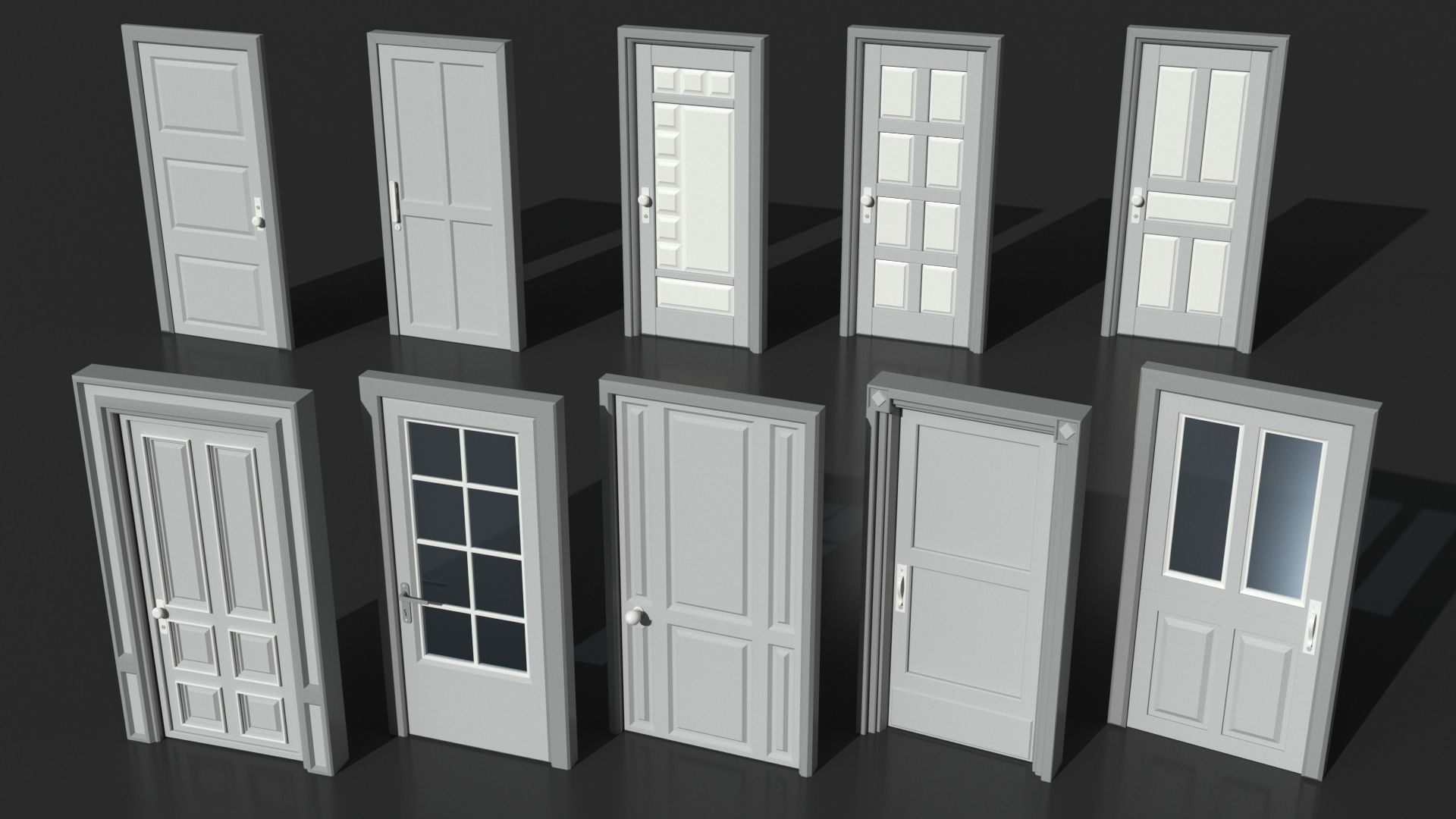 Doors Collection - 120 pieces 3D model_15