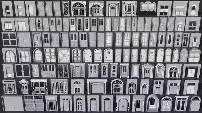 Doors Collection - 120 pieces 3D model