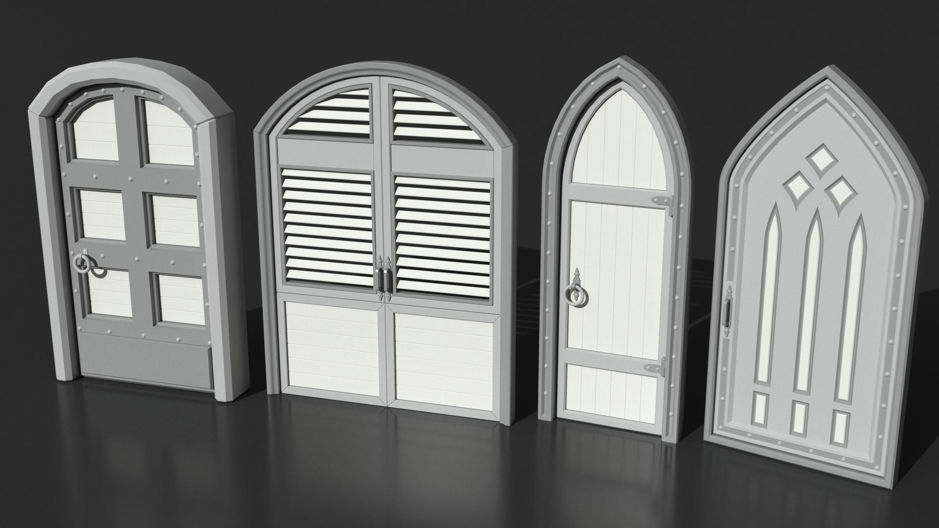 Doors Collection - 120 pieces 3D model_9