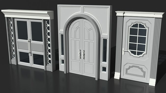 Doors Collection - 120 pieces 3D model 7