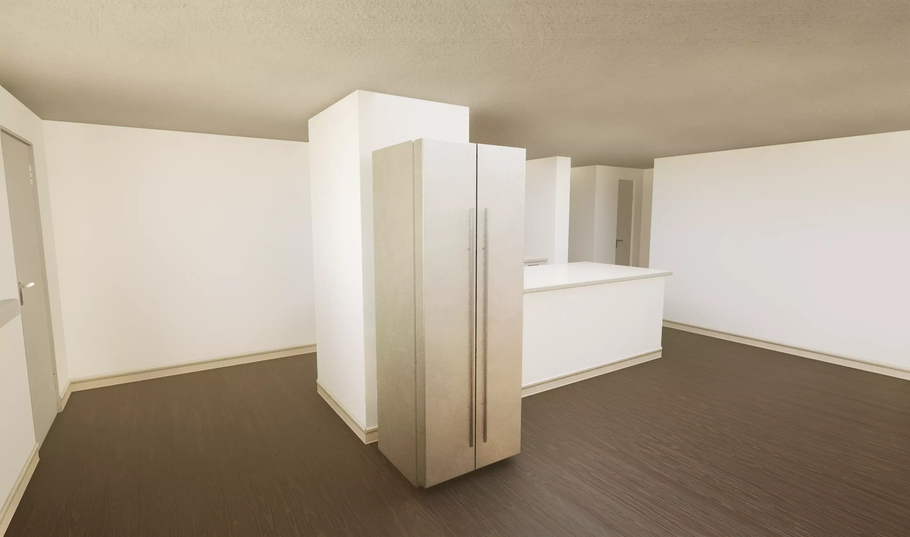 Simple Refrigerator Free low-poly 3D model