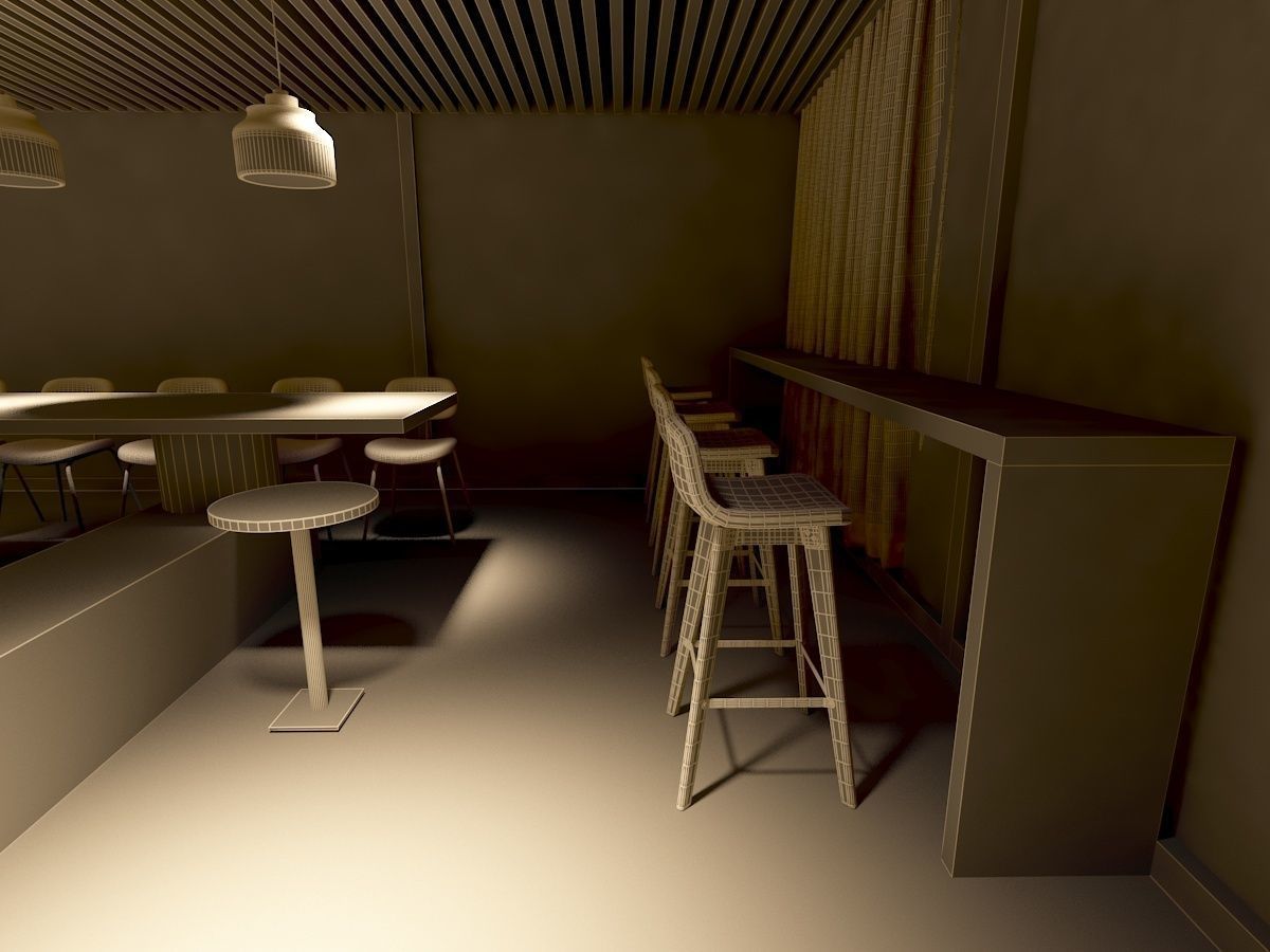 Coffee Shop 1 3D model_23