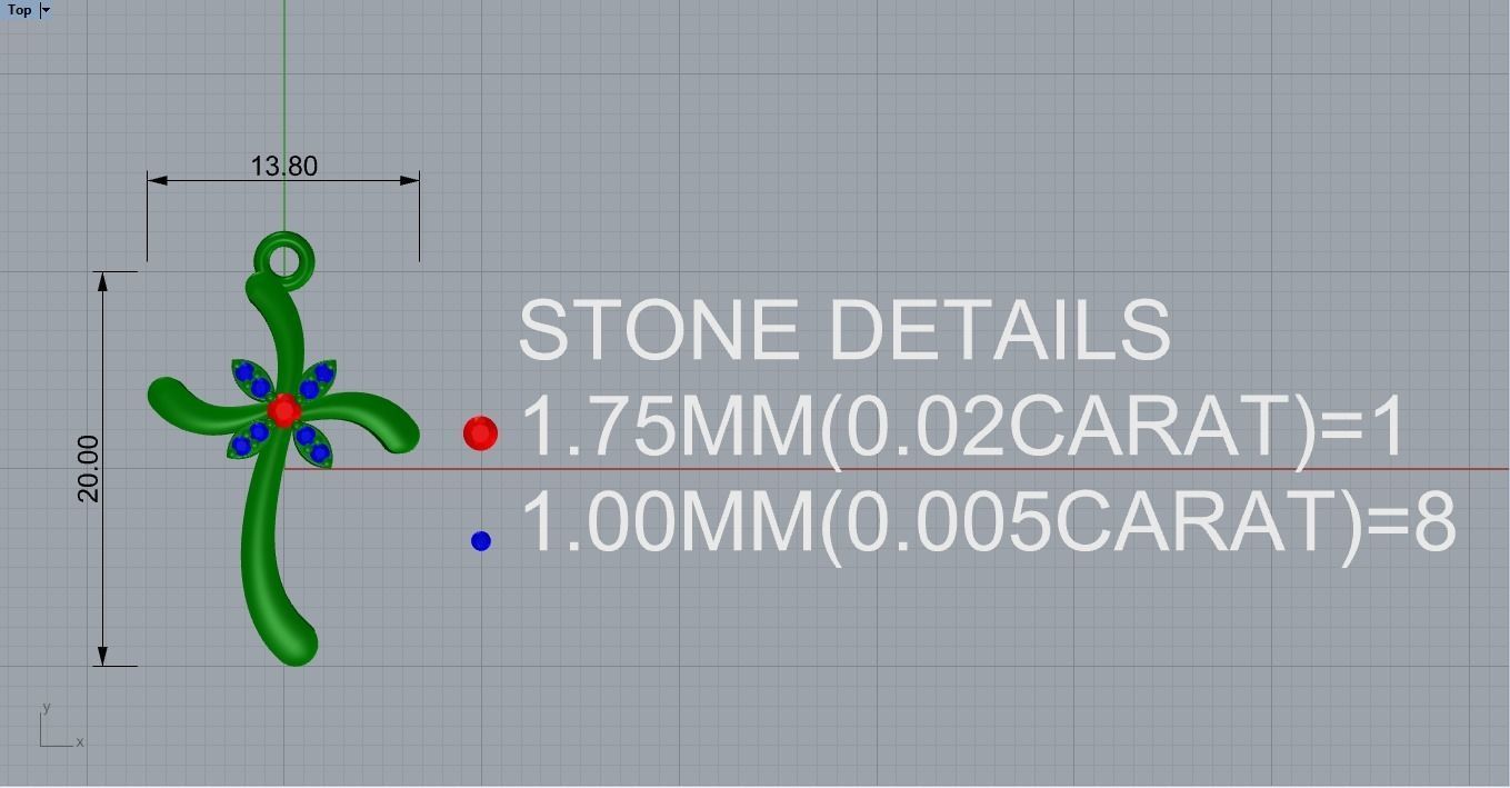 CROSS DIAMOND PENDANT 3D print model_5