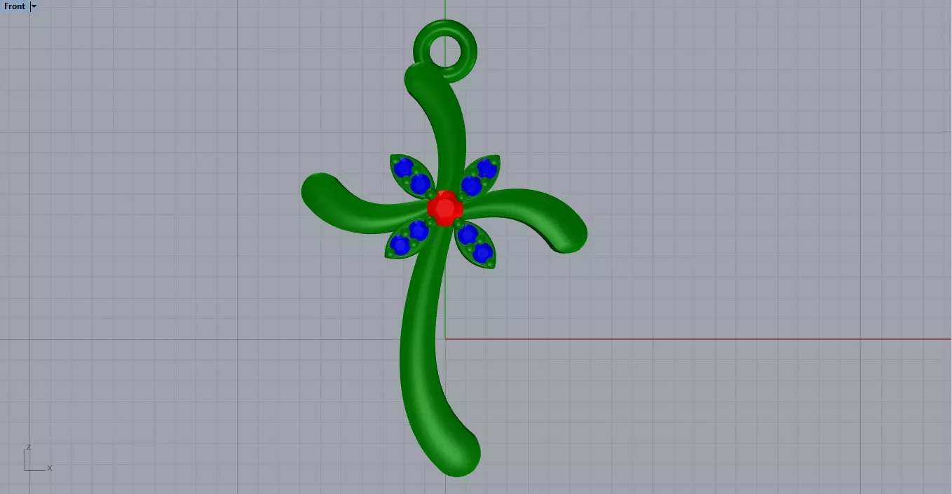 CROSS DIAMOND PENDANT 3D print model_0