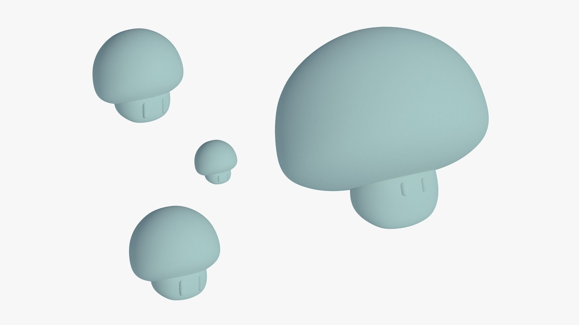 Special Mushrooms SET - Mario 3D model_1