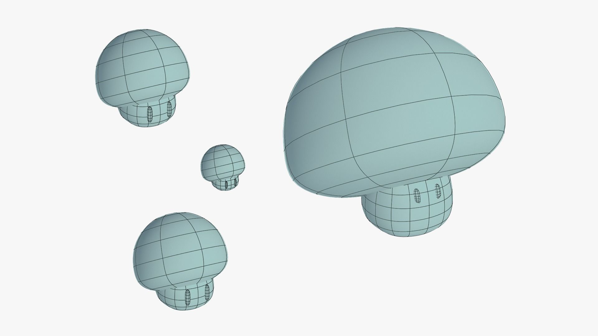 Special Mushrooms SET - Mario 3D model_2