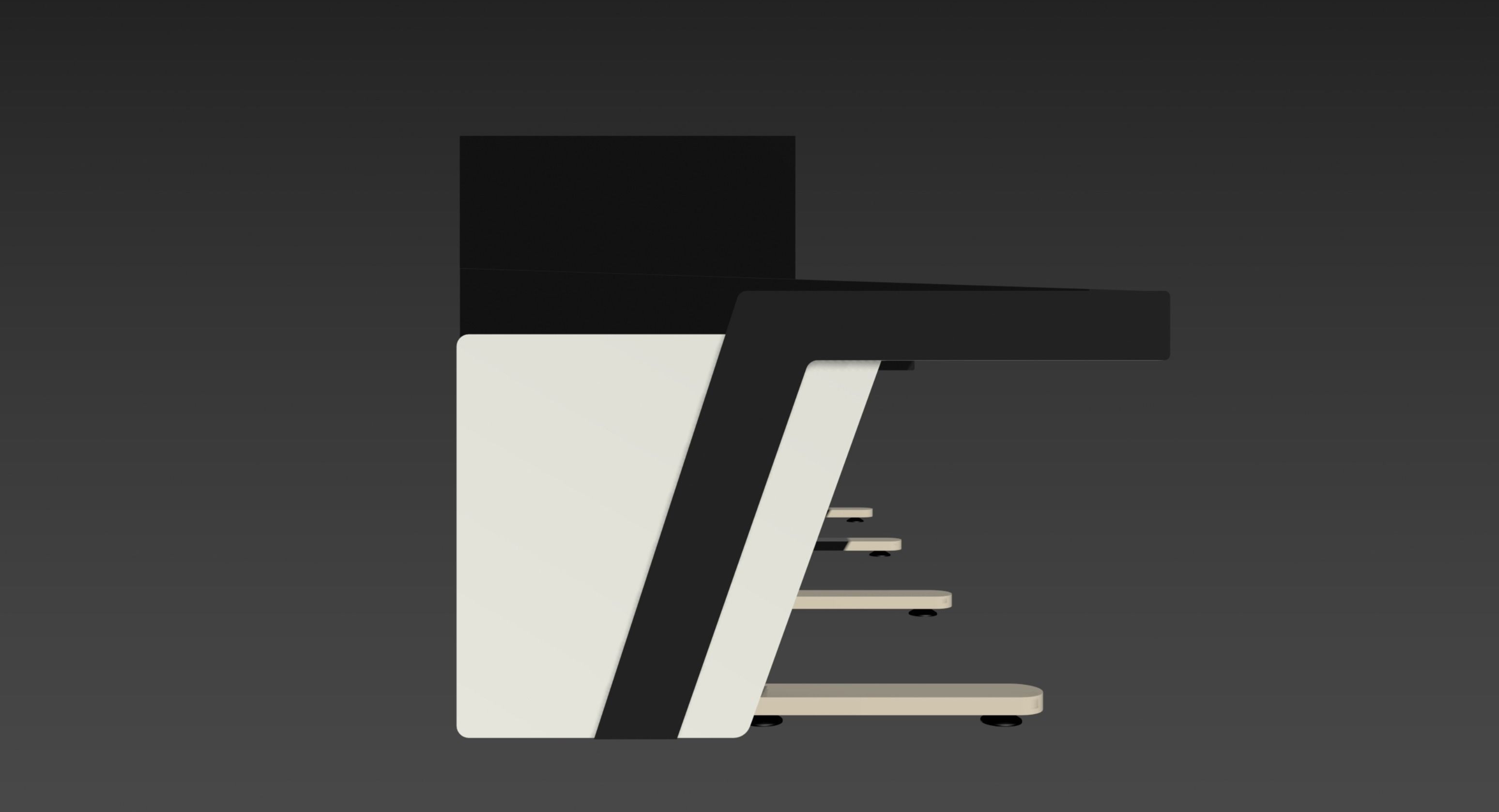 Control Room Table- Real Life Scale Low-poly 3D model_4