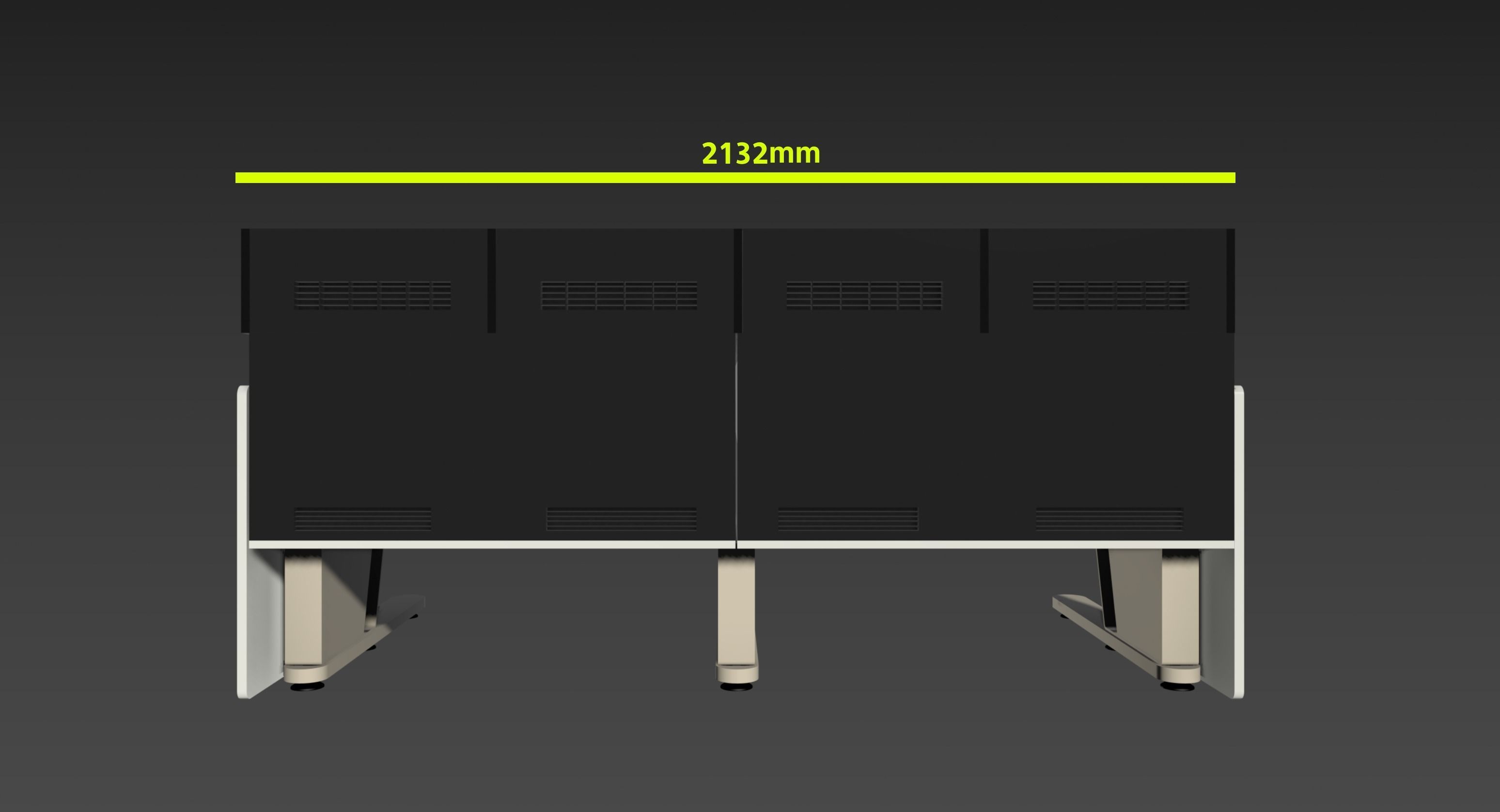 Control Room Table- Real Life Scale Low-poly 3D model_6