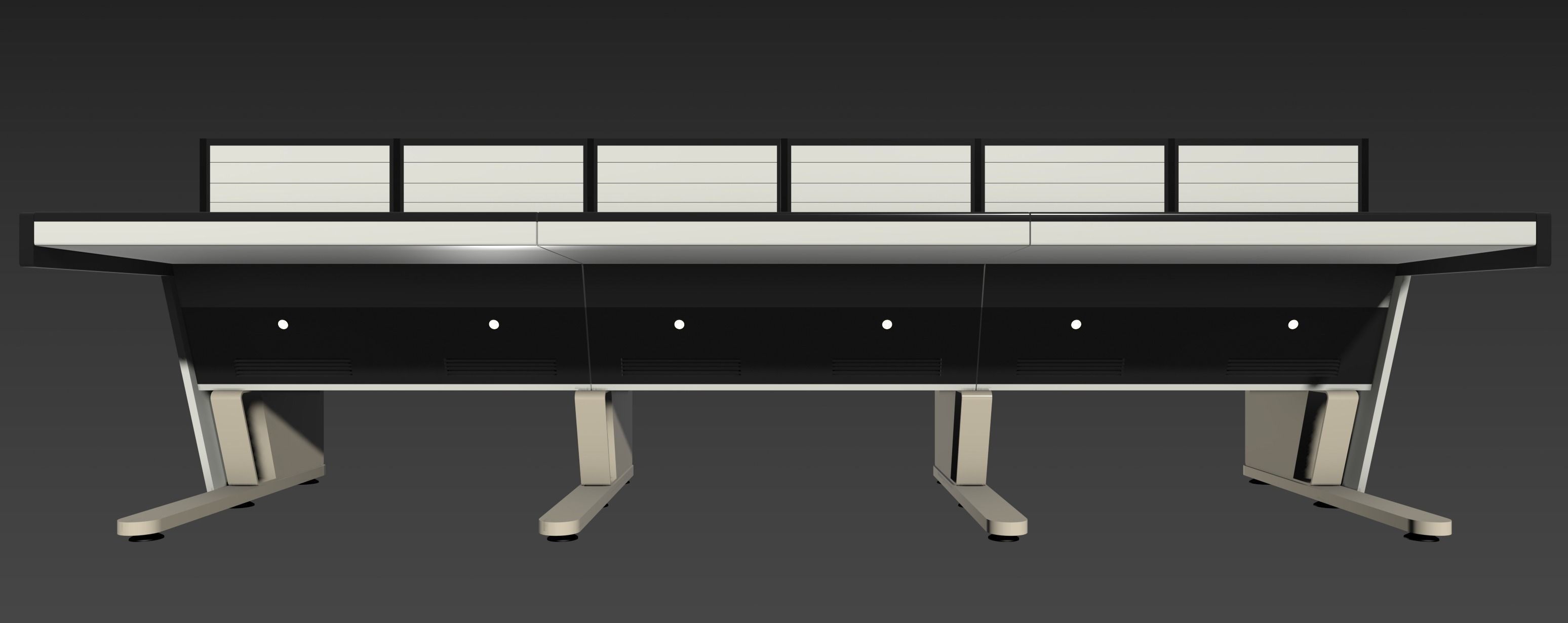 Control Room Table- Real Life Scale Low-poly 3D model_3
