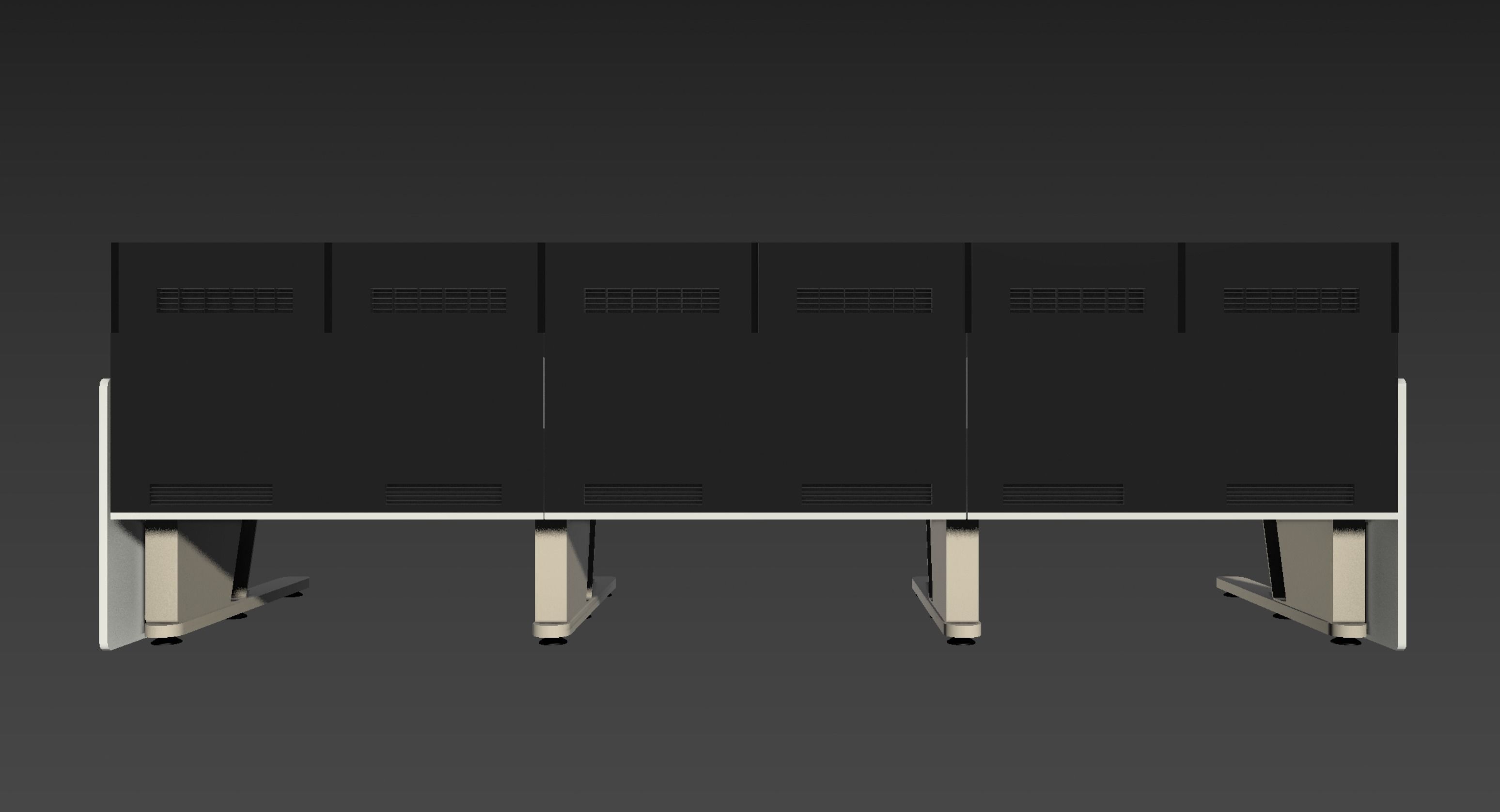 Control Room Table- Real Life Scale Low-poly 3D model_1