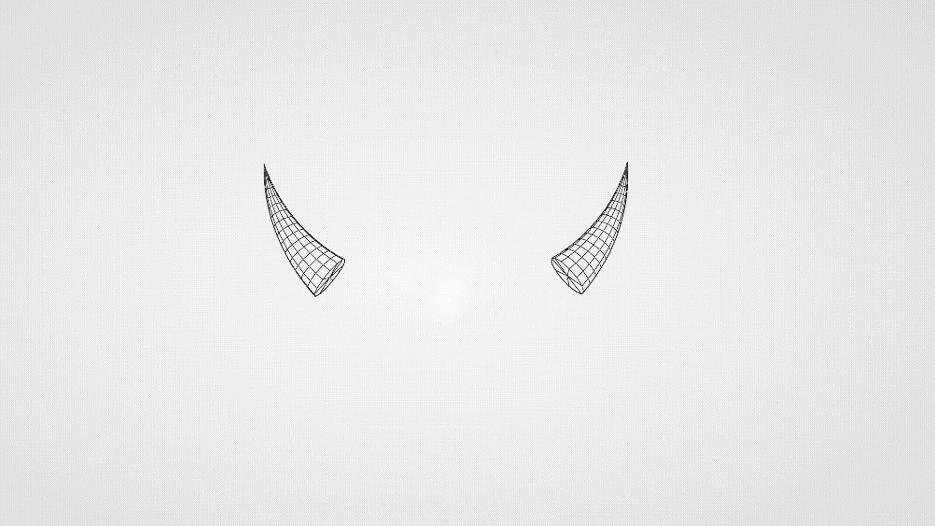 Devil Horns Low-poly 3D model_3