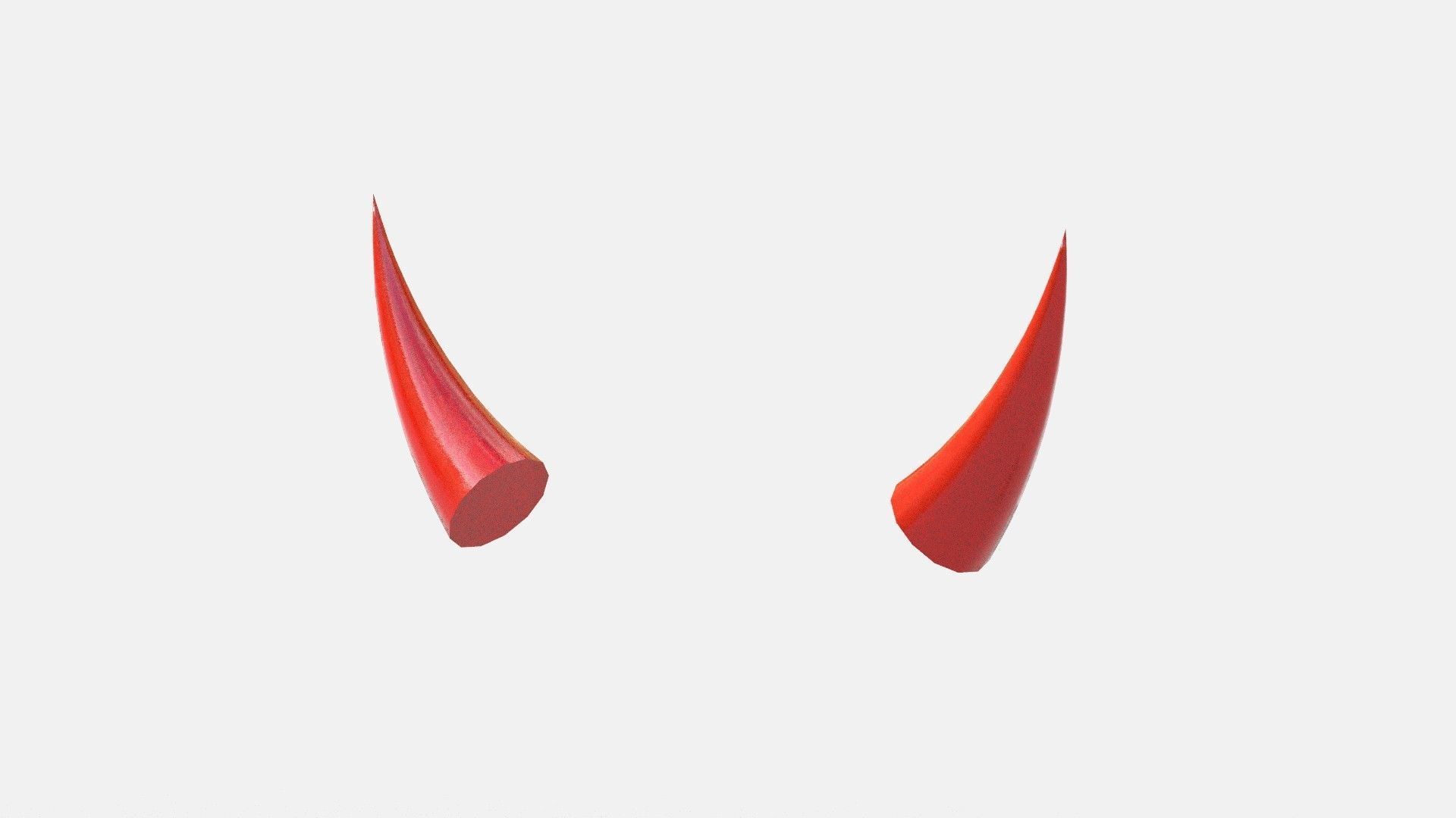 Devil Horns Low-poly 3D model_1