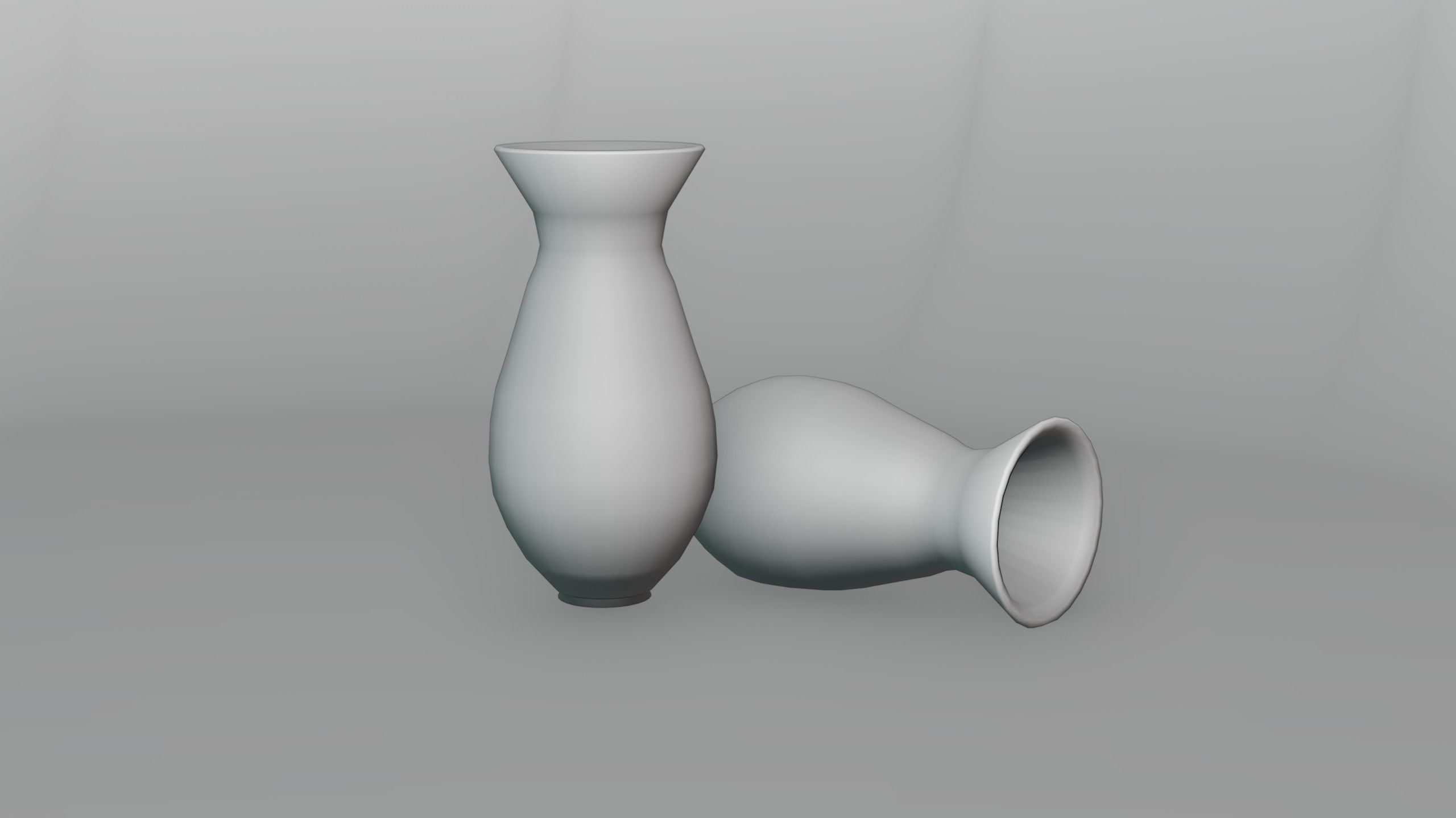 Lowpoly Stylized Clay Vase  Low-poly 3D model_1