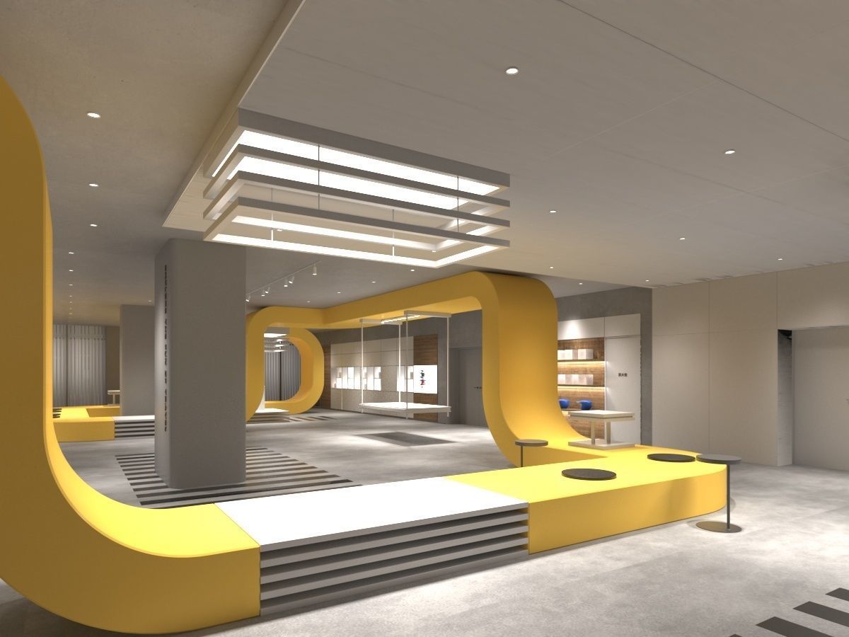 Exhibition Hall 3D model_1