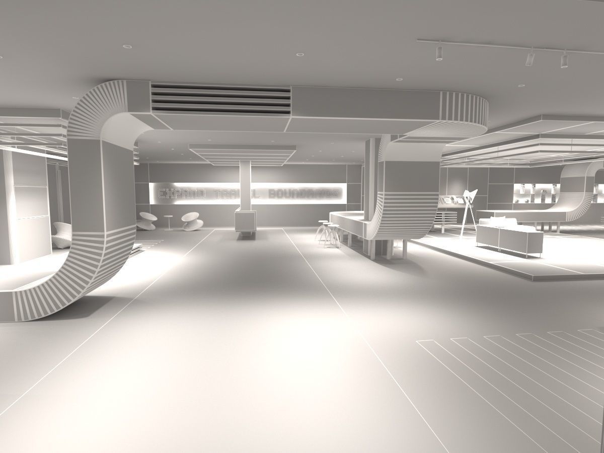 Exhibition Hall 3D model_15