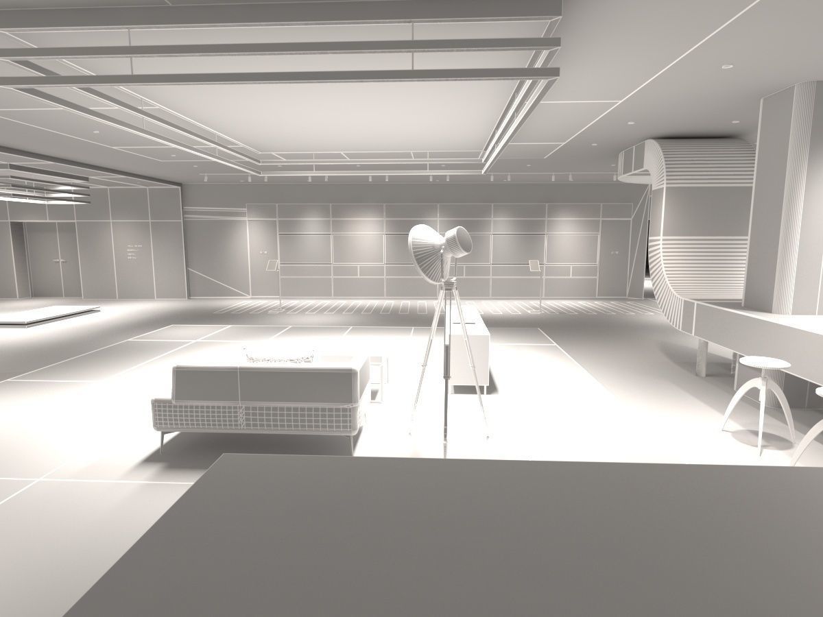 Exhibition Hall 3D model_16