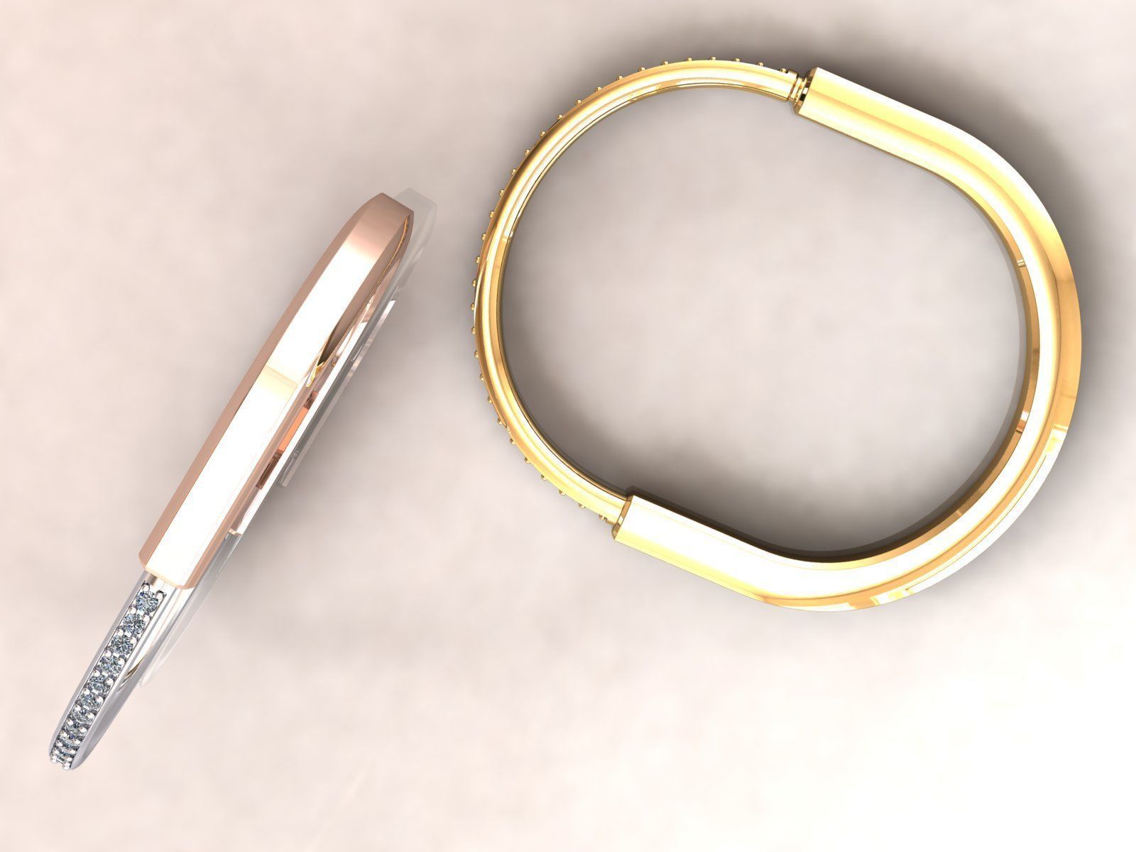 Lock Bracelet T 15cm 3D print model_3