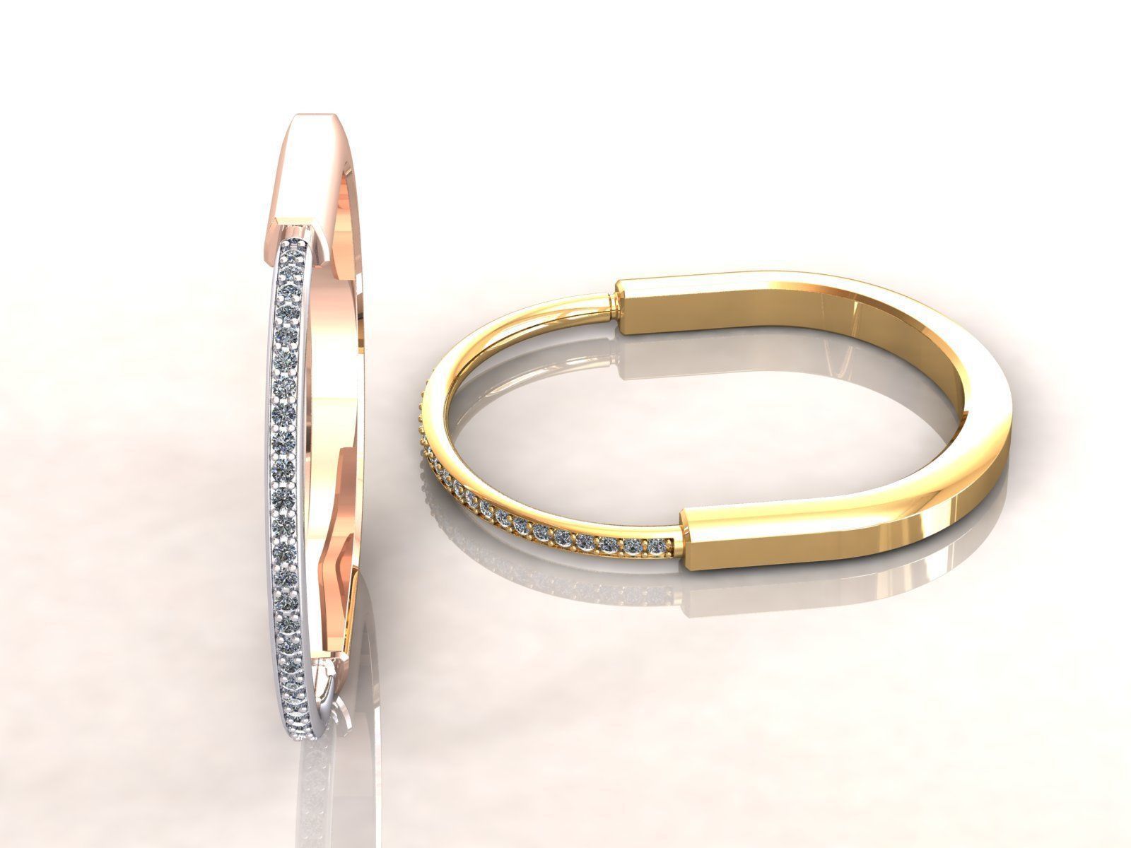 Lock Bracelet T 15cm 3D print model_4