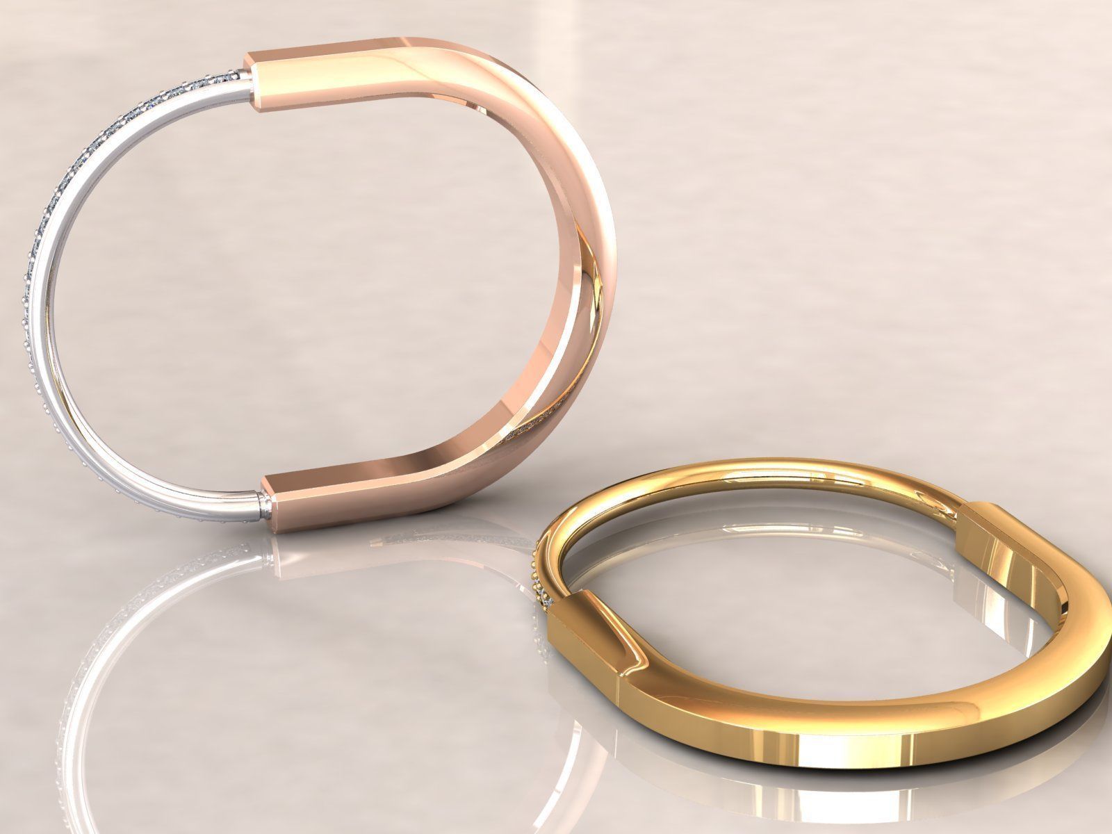 Lock Bracelet T 15cm 3D print model_6