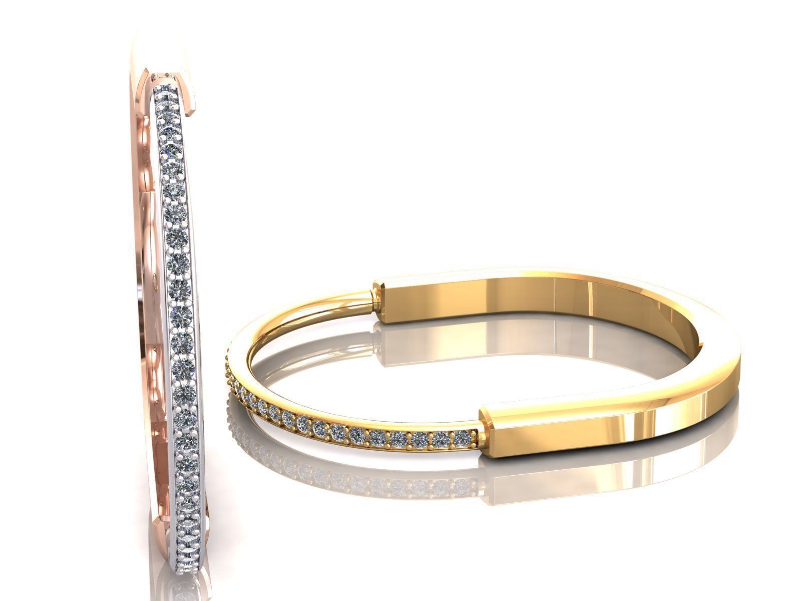 Lock Bracelet T 15cm 3D print model_2