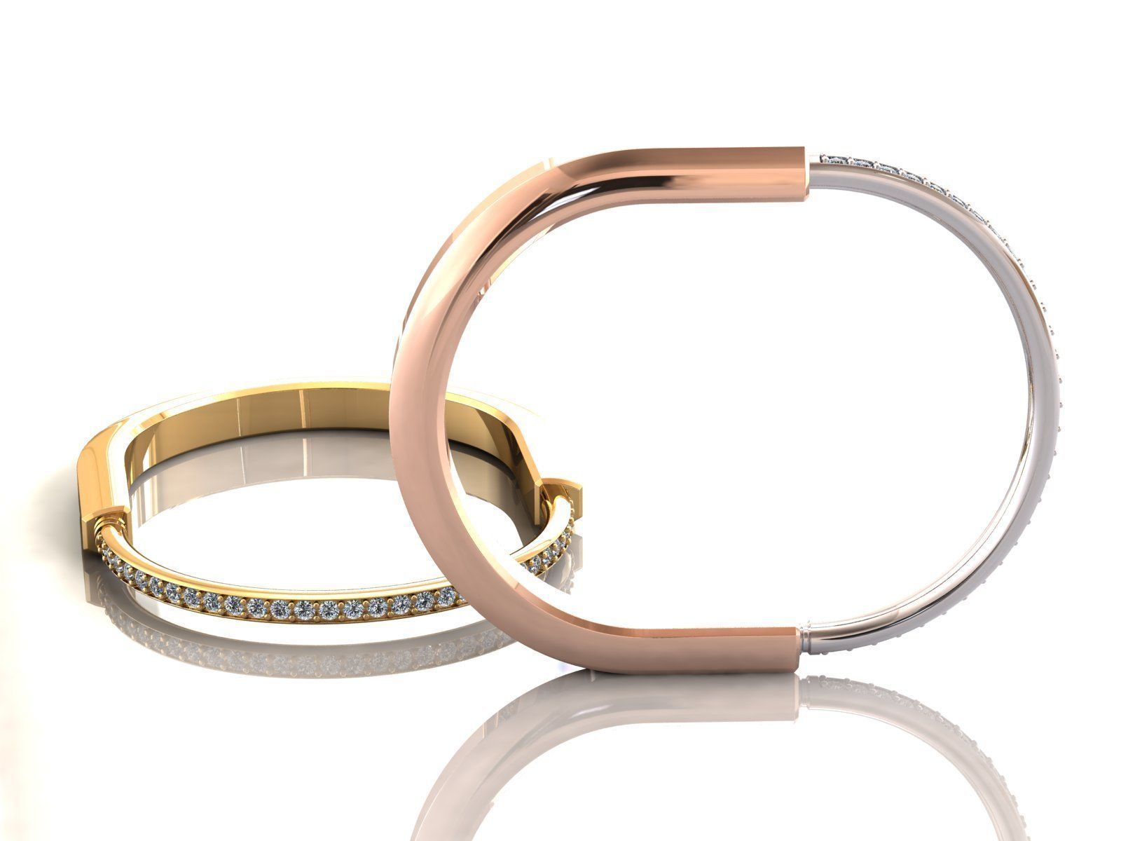 Lock Bracelet T 15cm 3D print model_5