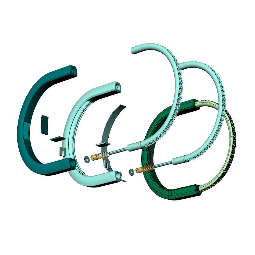 Lock Bracelet T 15cm 3D print model_14