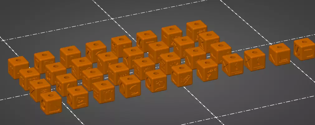 dice Pharaoh 35 items 3D print model_0