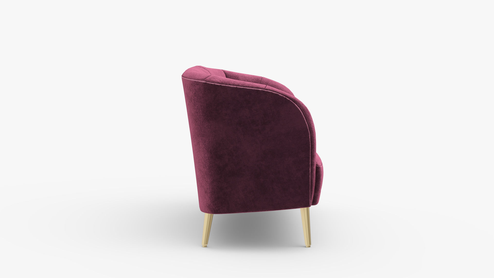 Sofa Banquette Velours 3D model_2