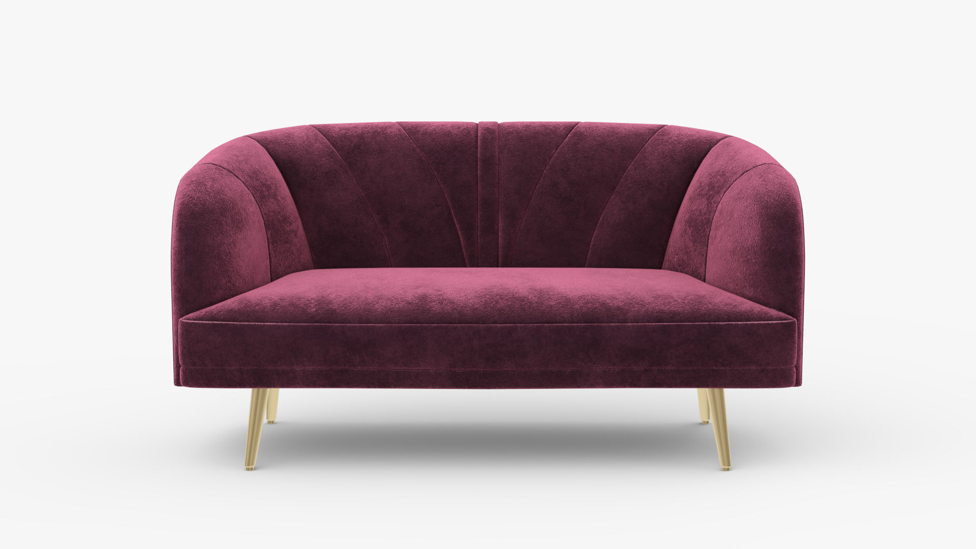 Sofa Banquette Velours 3D model_3