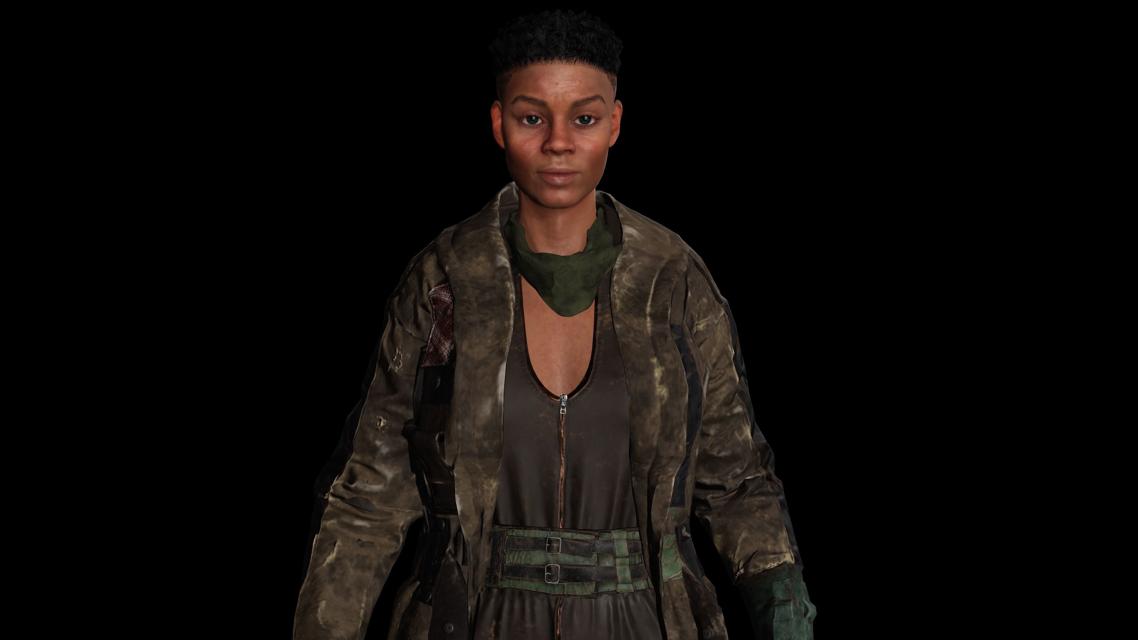 AAA 3D APOCALYPTIC or SURVIVAL F4-REALISTIC GAME READY CHARACTER Low-poly 3D model_4