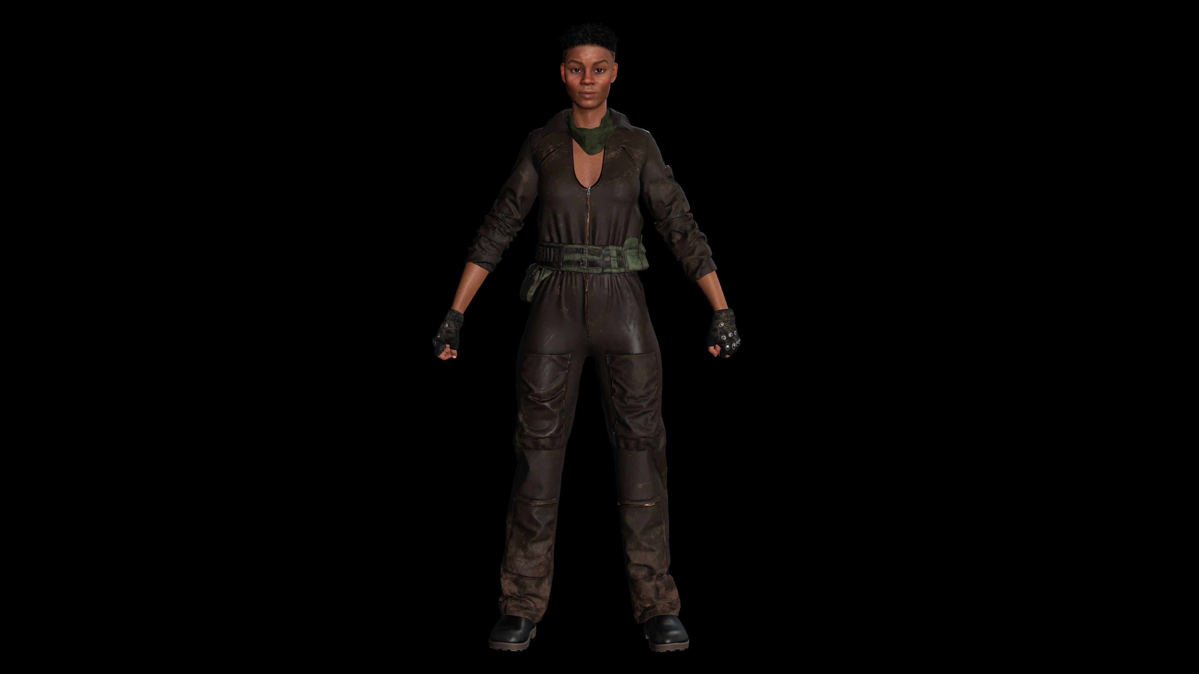 AAA 3D APOCALYPTIC or SURVIVAL F4-REALISTIC GAME READY CHARACTER Low-poly 3D model_7