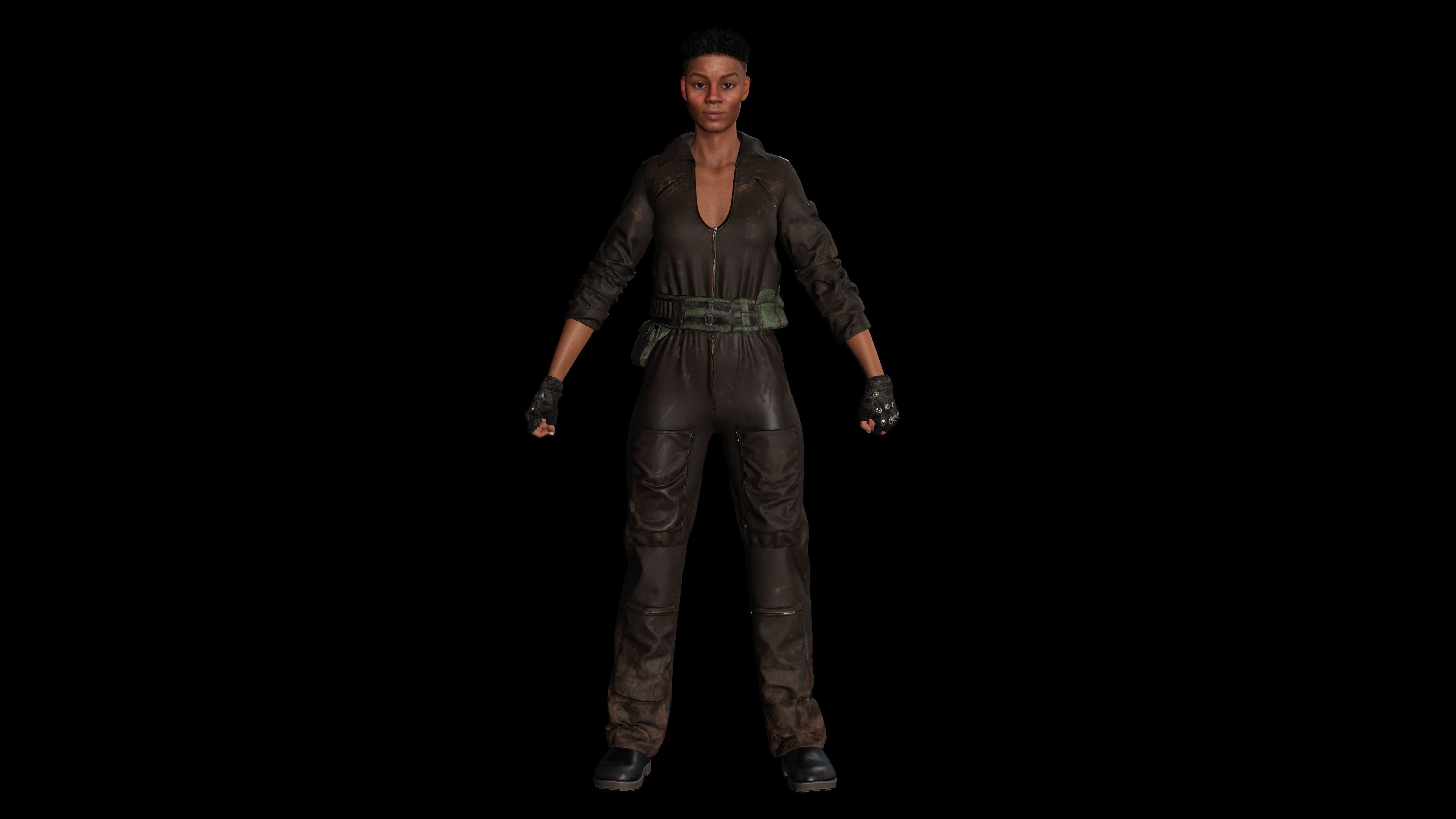 AAA 3D APOCALYPTIC or SURVIVAL F4-REALISTIC GAME READY CHARACTER Low-poly 3D model_8