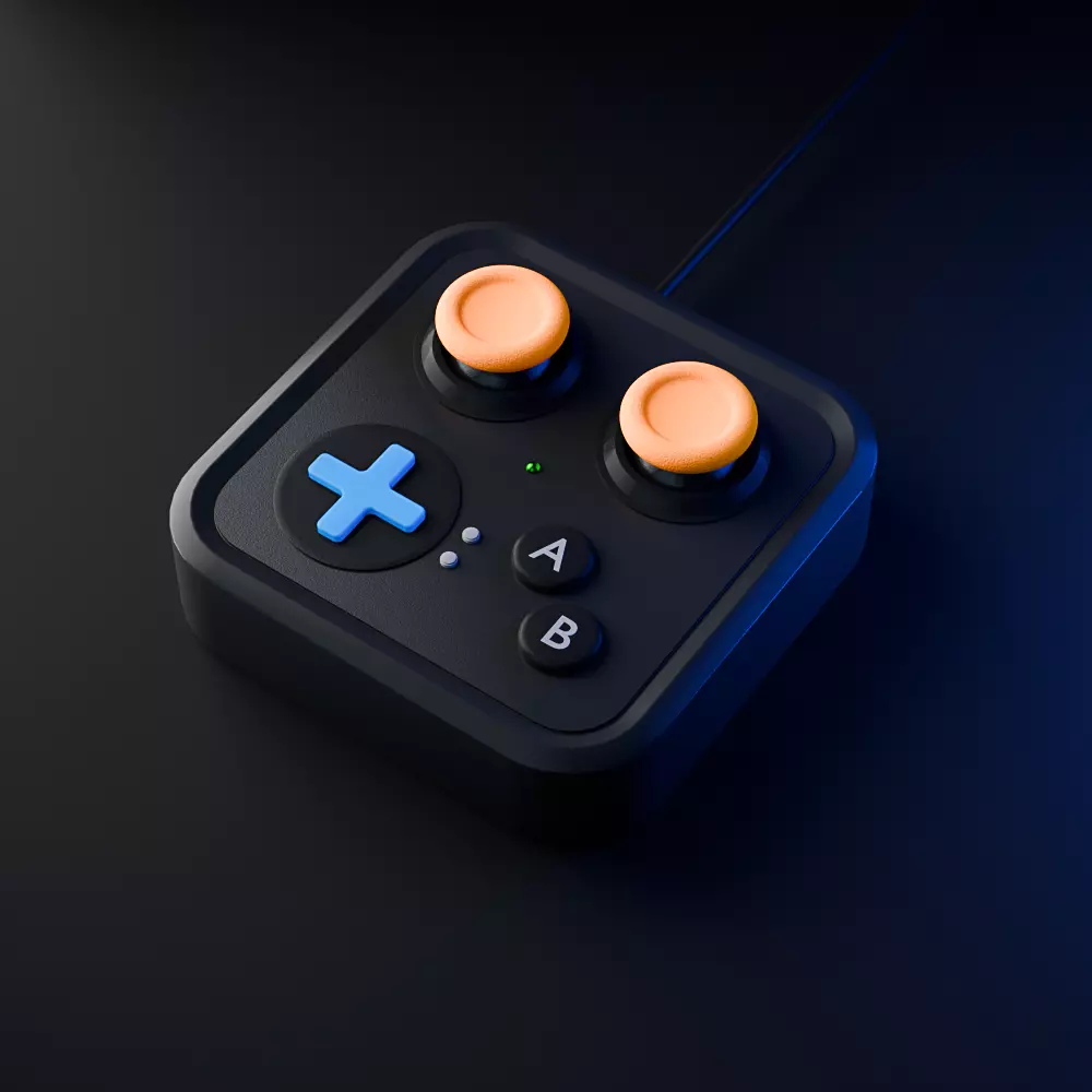 Game console remote control 3D model_0