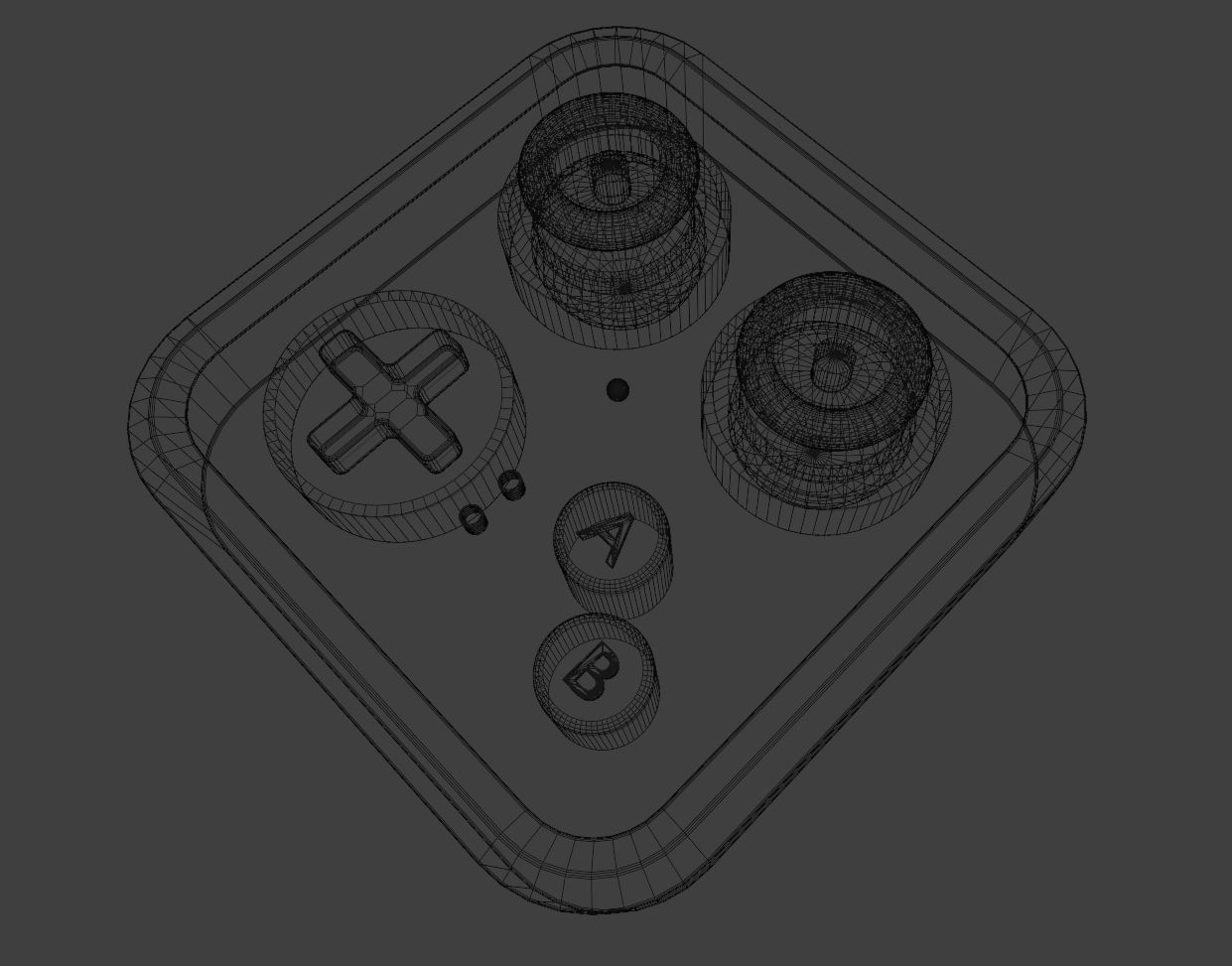 Game console remote control 3D model_4