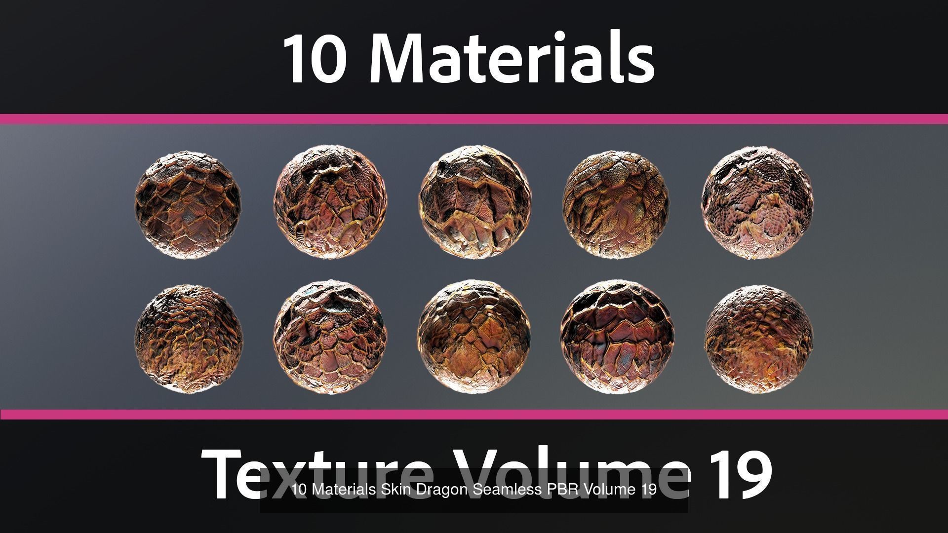 50 Materials Skin Dragon Seamless PBR Mega-Bundle 4 Texture_4