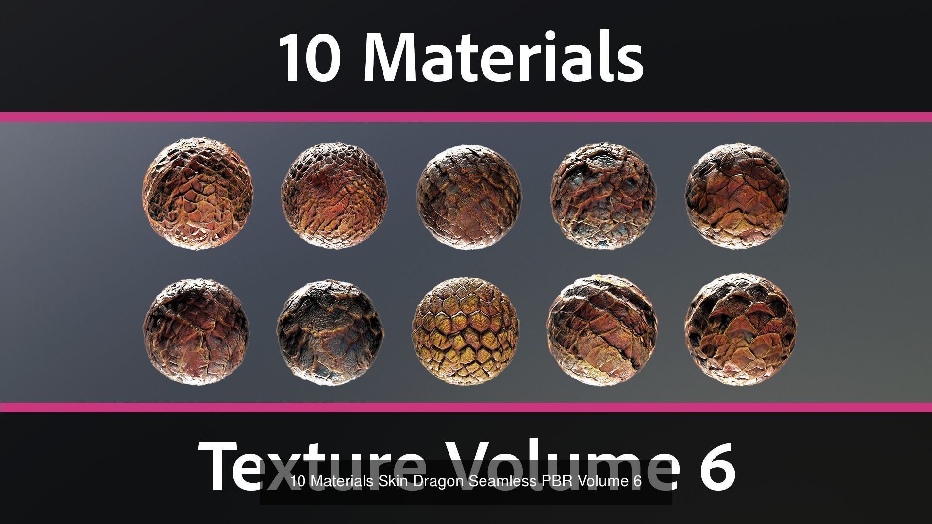 100 Materials Skin Dragon Seamless PBR Pack 1 Texture_6