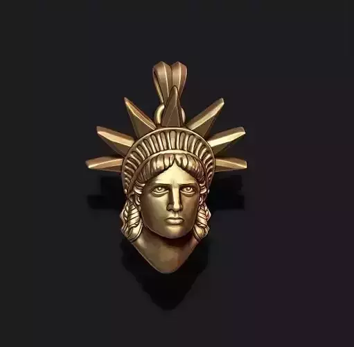 Liberty head pendant 3D print model