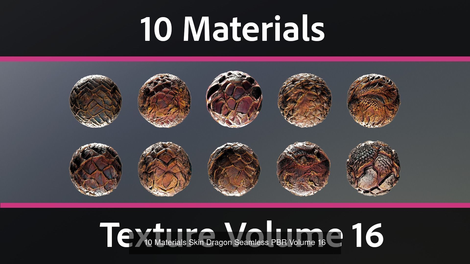 200 Materials Skin Dragon Seamless PBR Mega-Pack 1 Texture_18